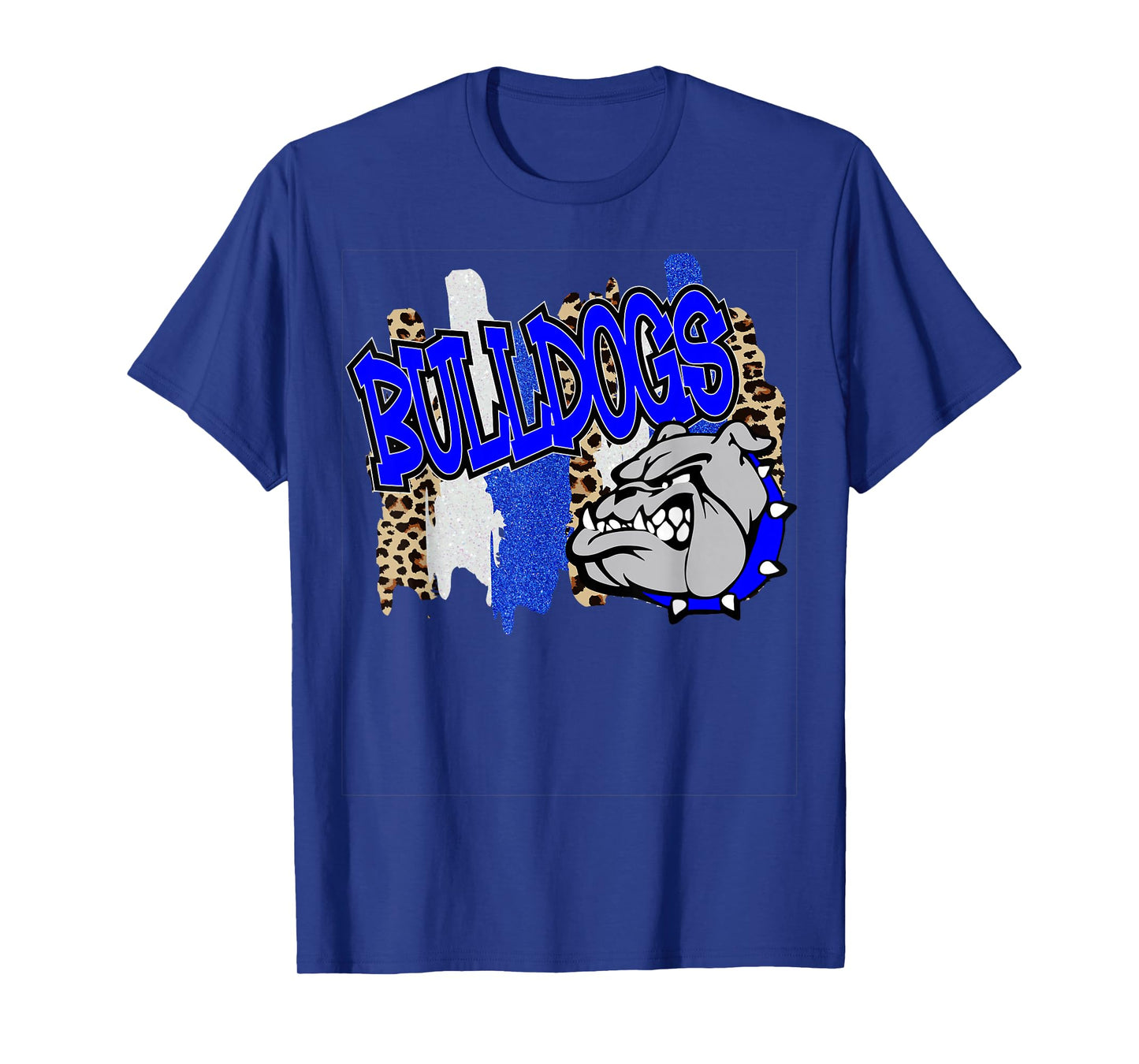 Bulldogs Swash School Spirit Blue White T-Shirt