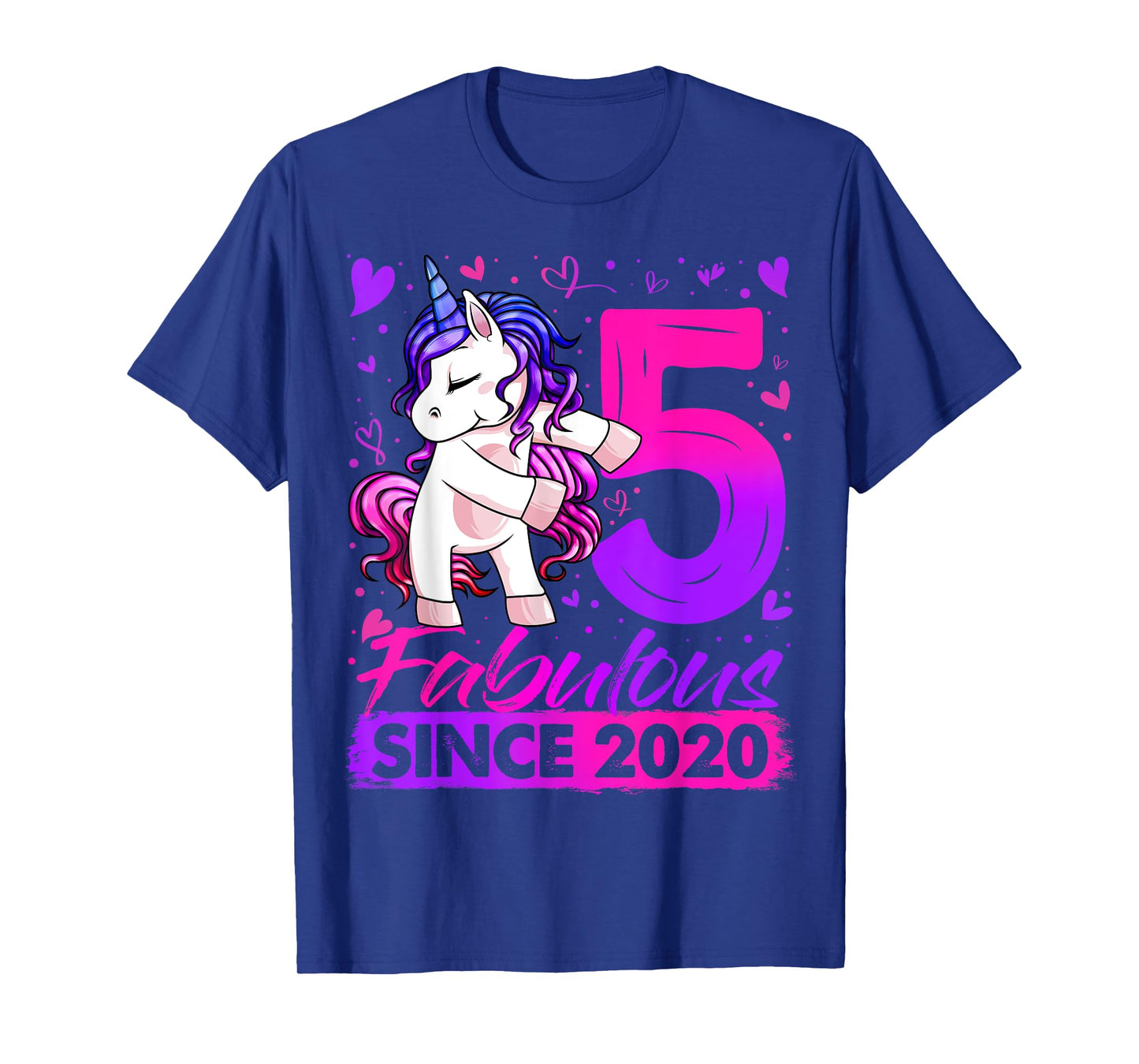 5 Year Old Unicorn Gifts For Girls 5th Birthday Girl Party T-Shirt
