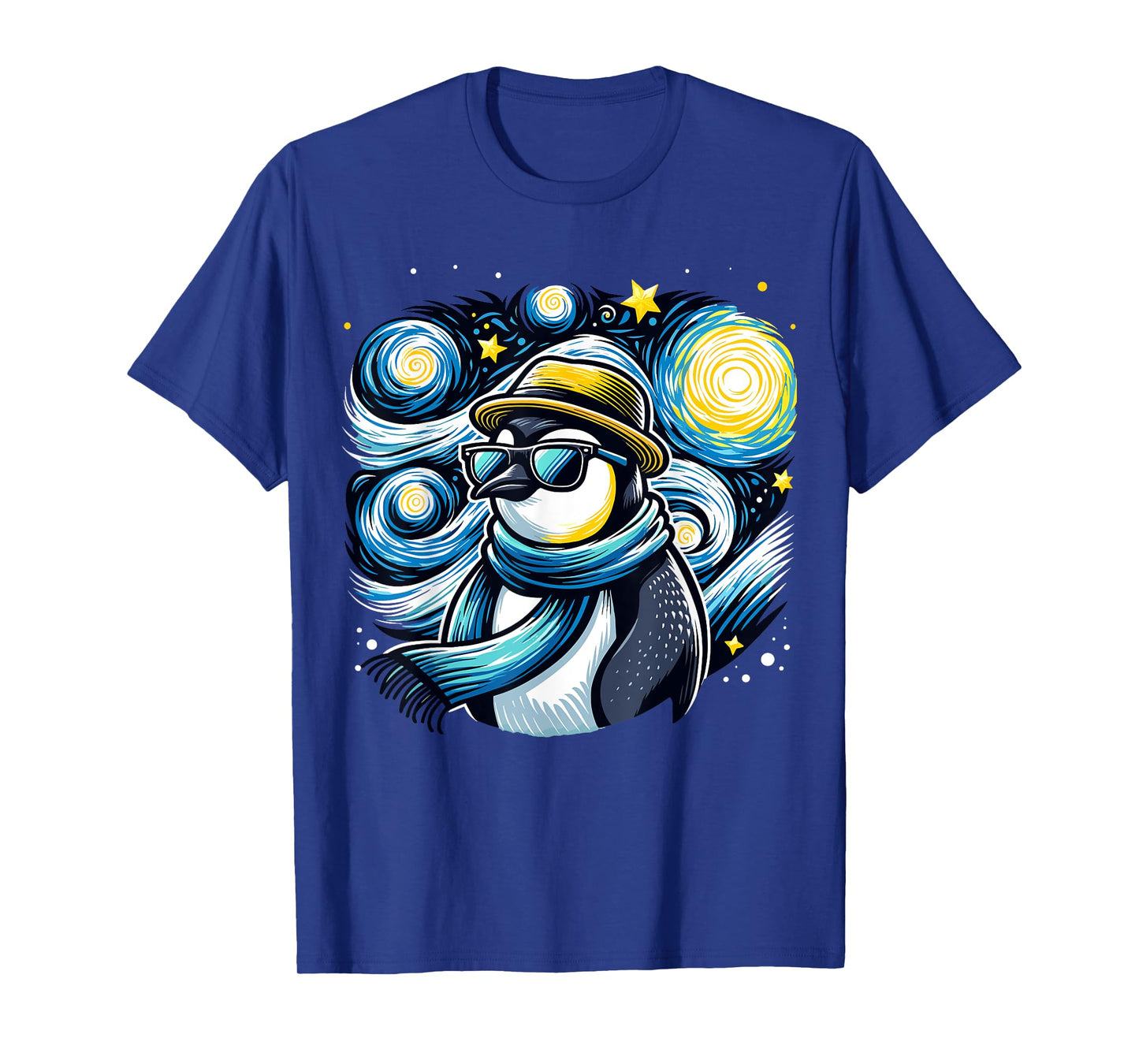 Cool Van Gogh Penguin Lover Starry Night Penguin T-Shirt