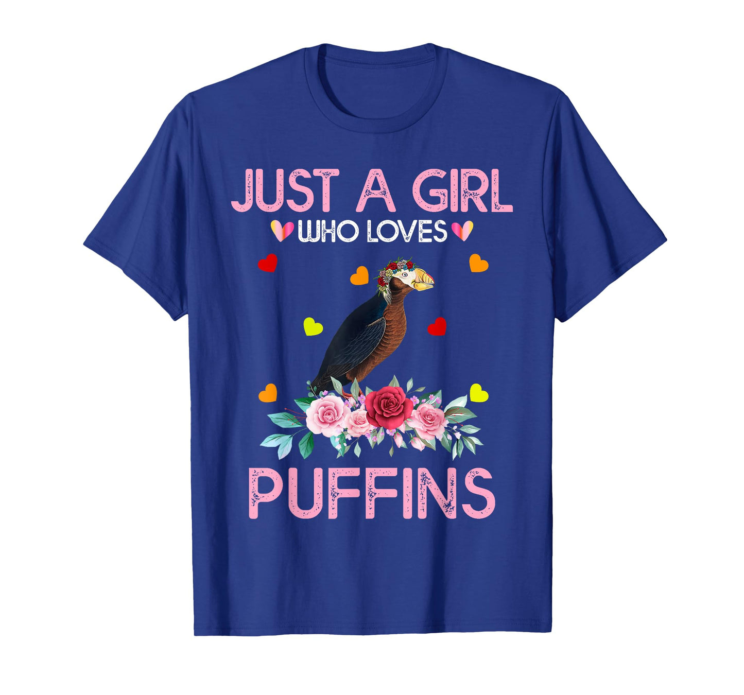 Puffin Tee For Women Kids Gift Just A Girl Who Loves Puffins T-Shirt