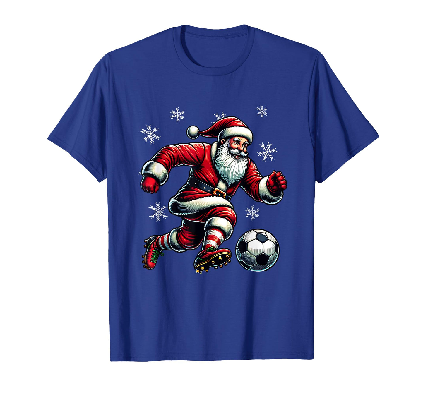Soccer Santa Holiday Xmas Soccer Player Christmas T-Shirt
