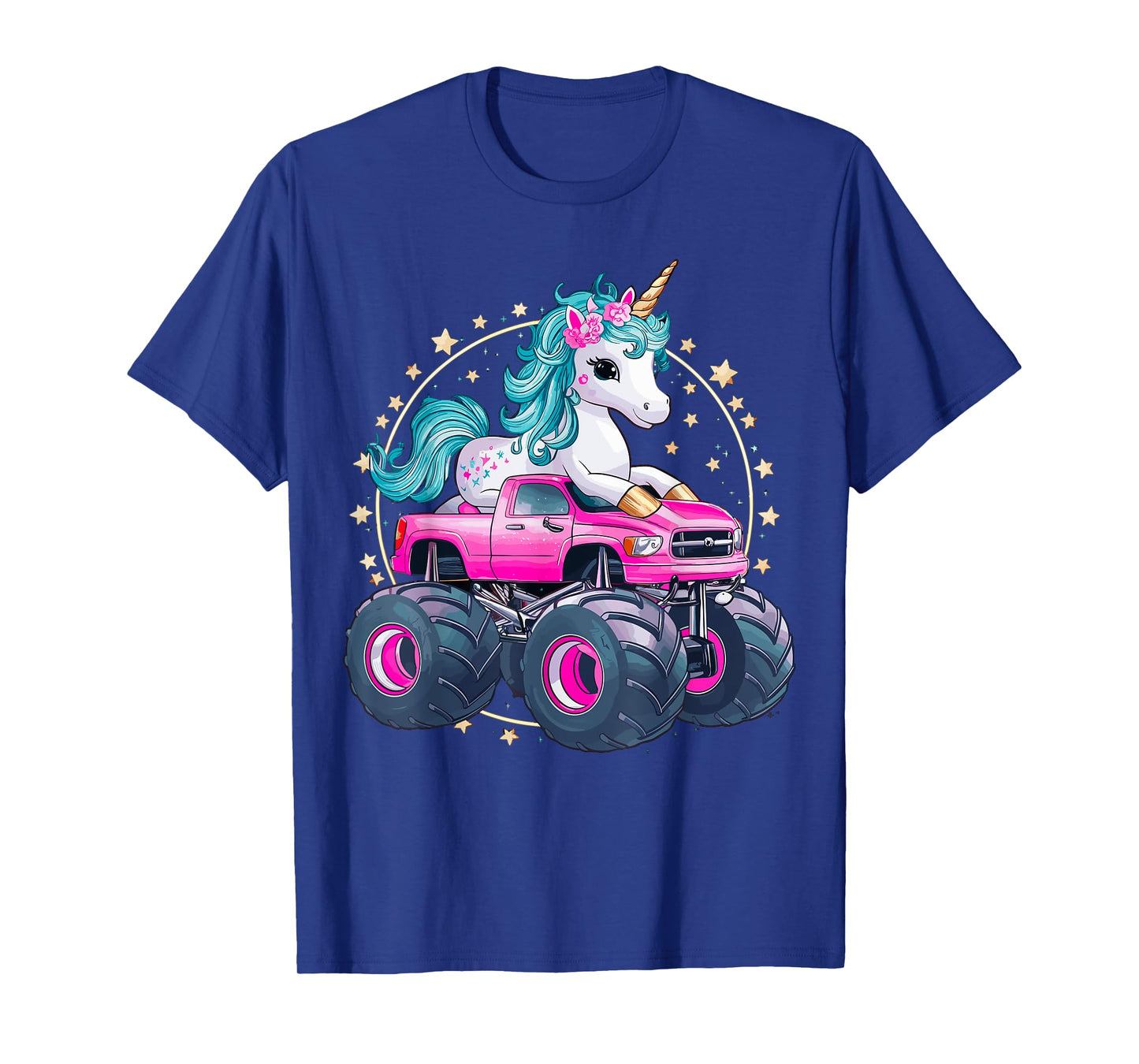 Monster Truck Unicorn Girl Birthday Party Monster Truck T-Shirt
