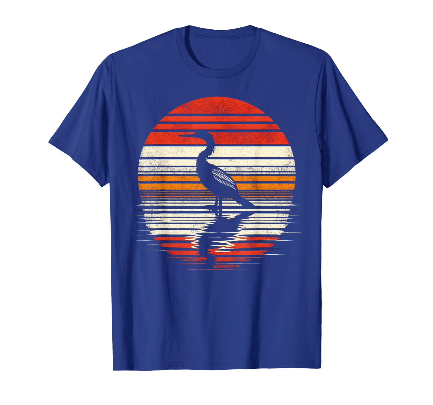 Anhinga Bird Sunset Retro Style Safari Vintage 70s T-Shirt