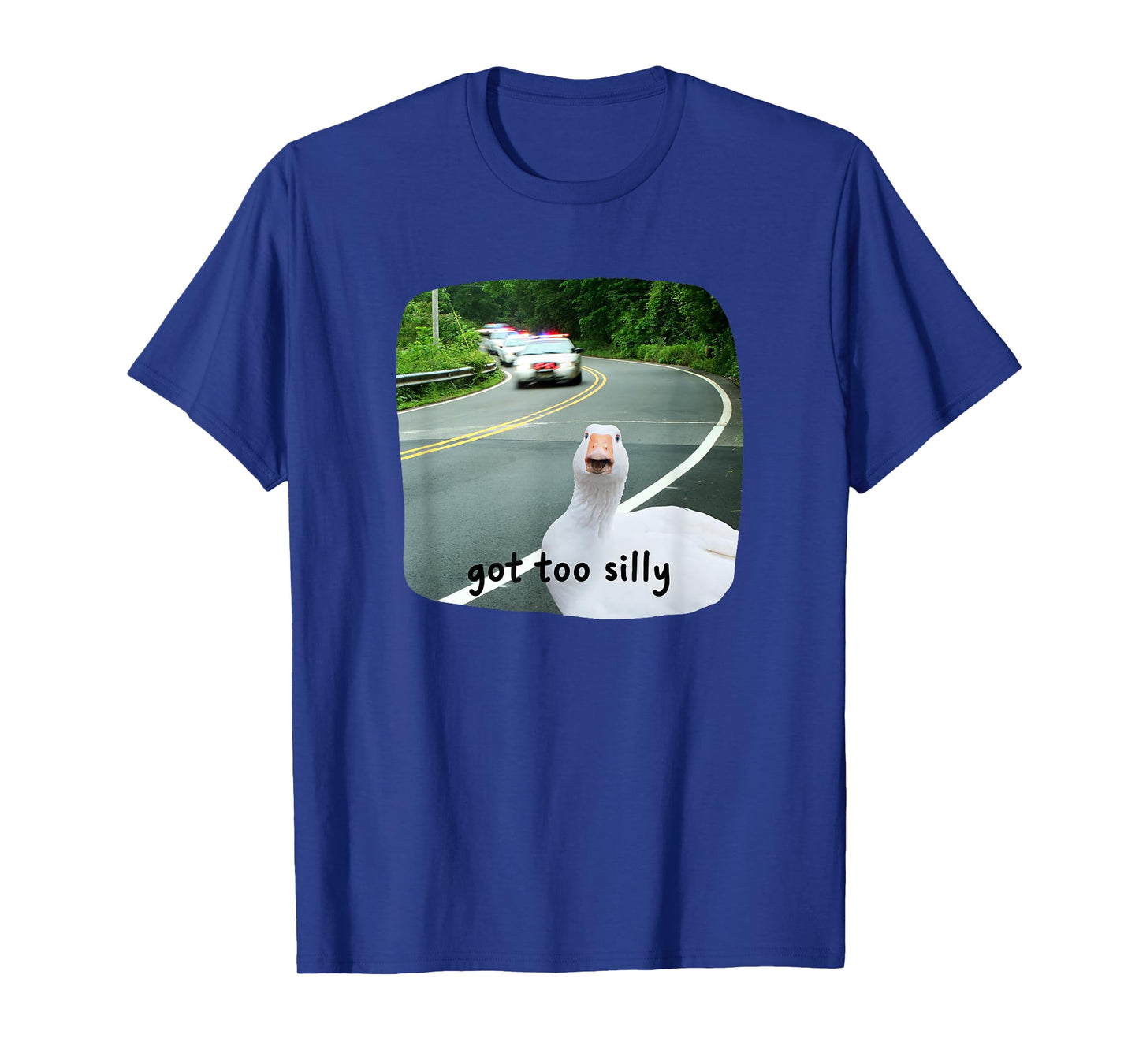 Funny Silly Goose Got Too Silly Cute Meme Women Kids Youth T-Shirt