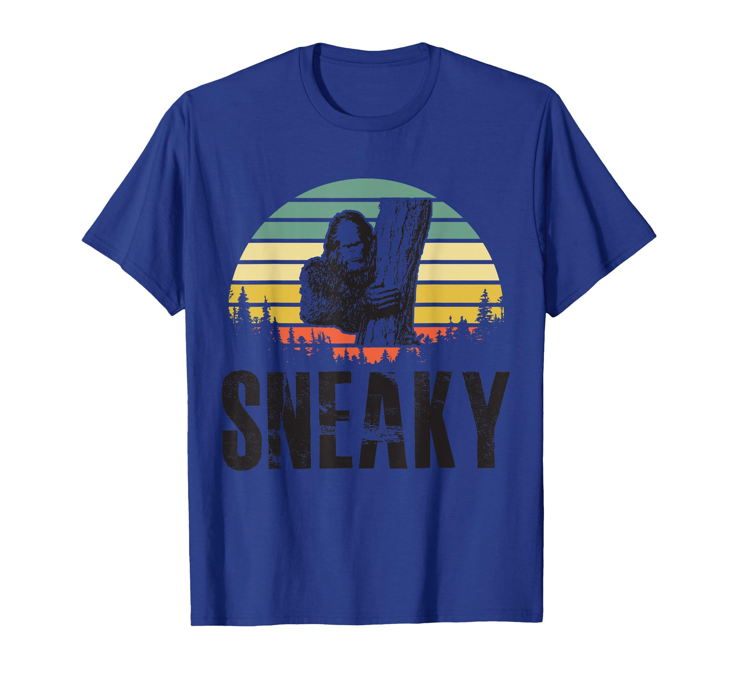 Sasquatch Sneaky, Sneaky Retro Bigfoot T-Shirt T-Shirt