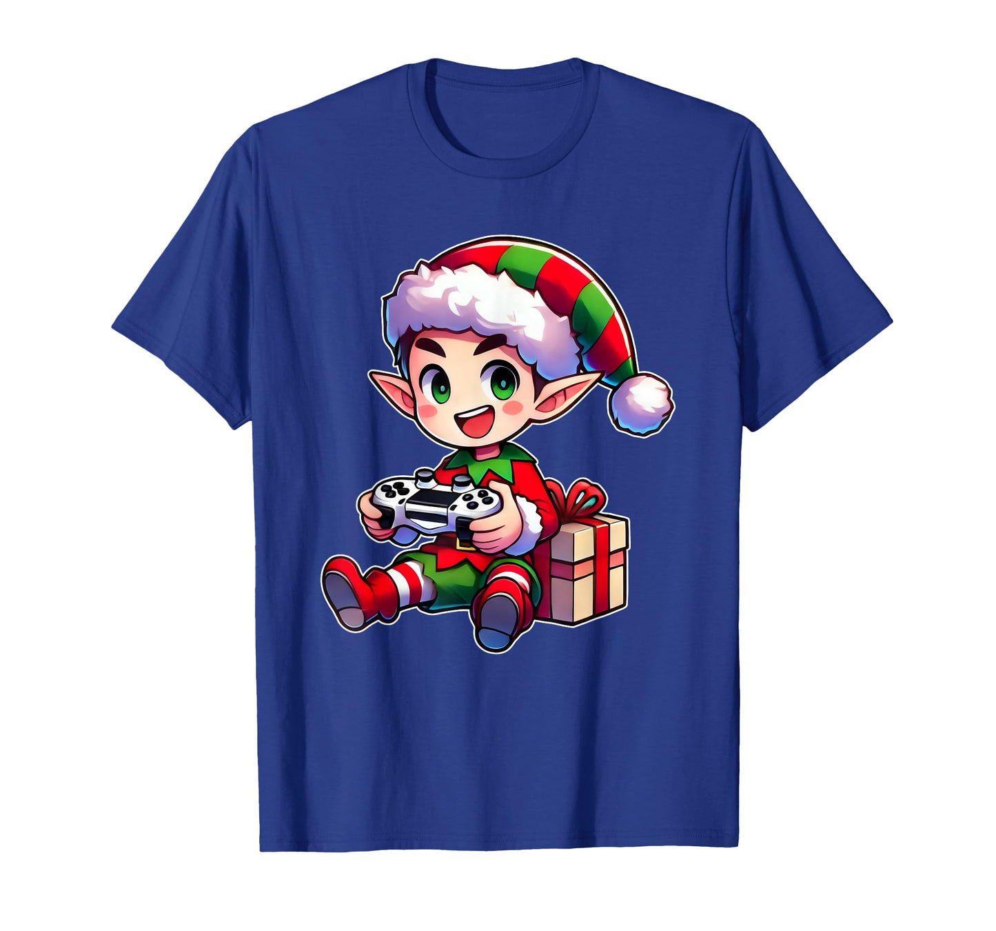 Gamer Elf Christmas Gaming Xmas Kids Boys T-Shirt