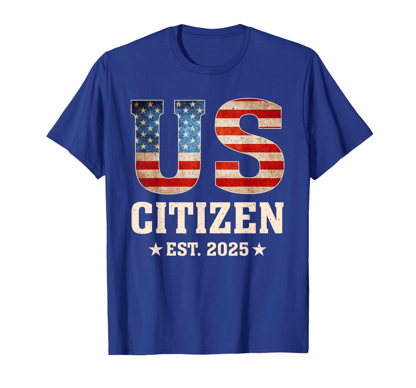 Us Citizen Est 2025 US Flag New Citizenship American New USA T-Shirt