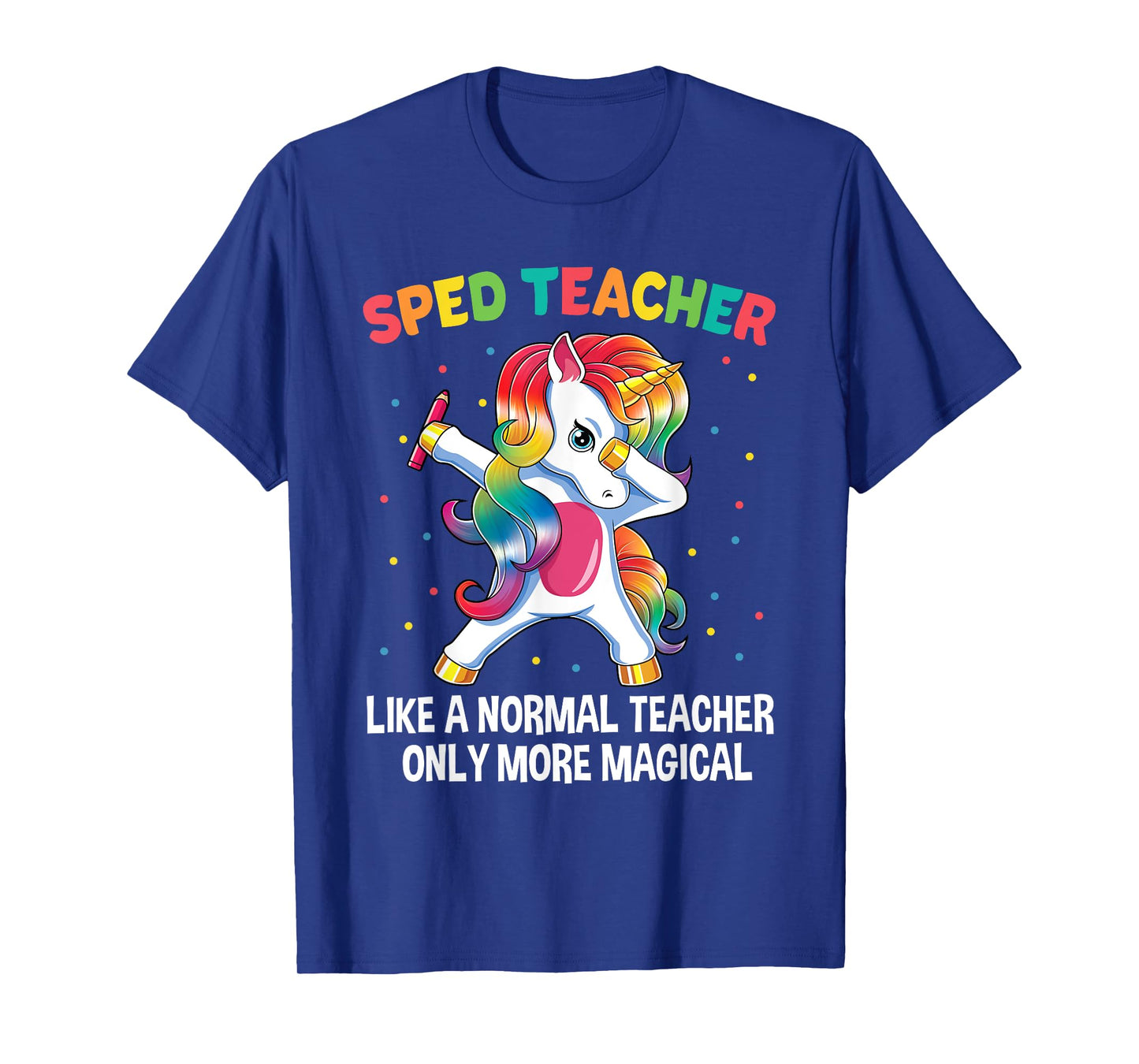 Special Education Teacher Dabbing Unicorn Back To School T-Shirt