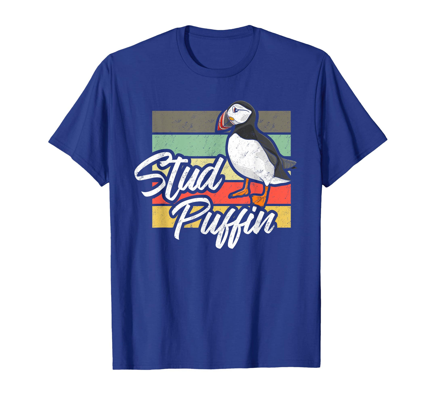 Stud Puffin - Funny Bird Seabird Vintage Retro T-Shirt