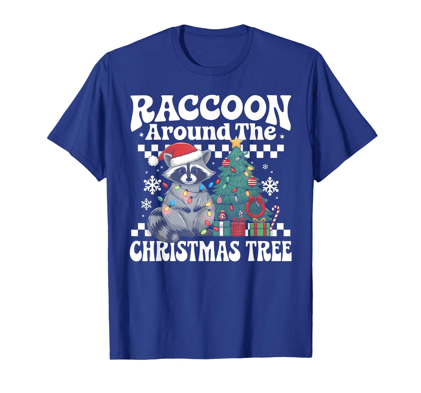 Raccoon Lovers Christmas Tees Unisex Raccoon Around The Christmas Tree Raccoon Lover Xmas Holiday T-Shirt