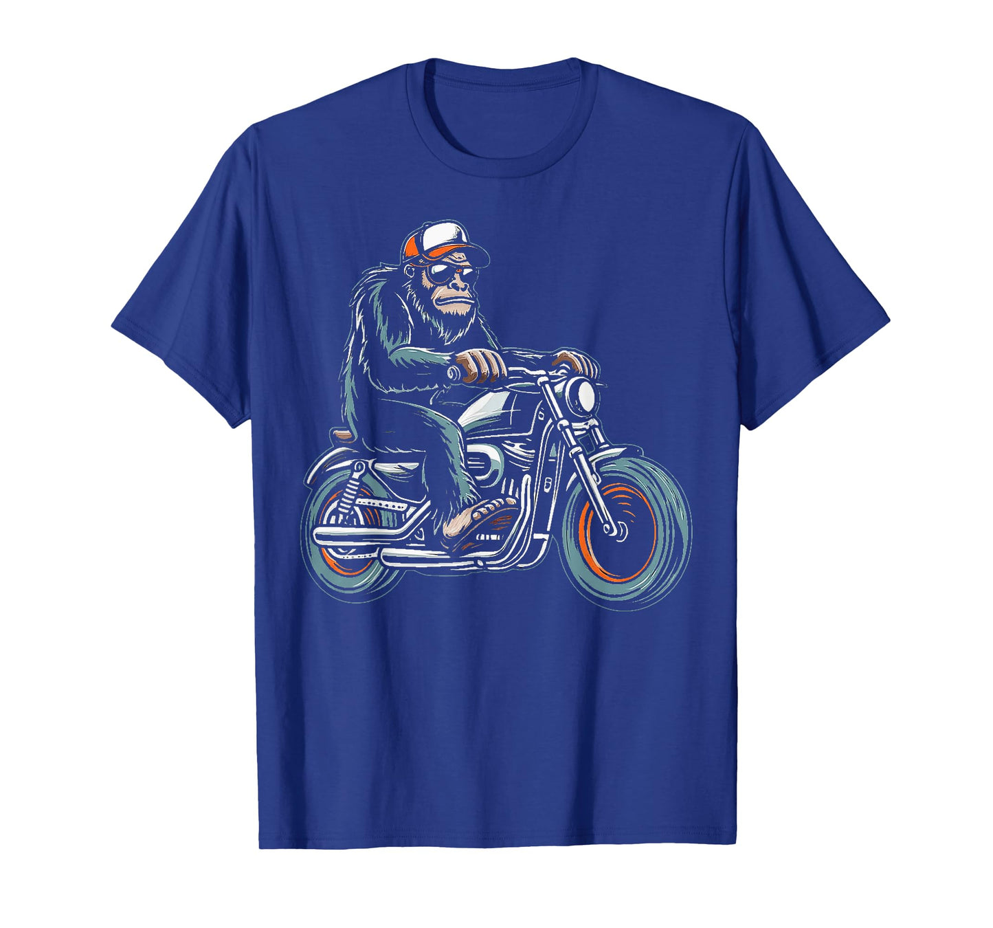 Bigfoot Sasquatch Riding A Motorcycle T-Shirt