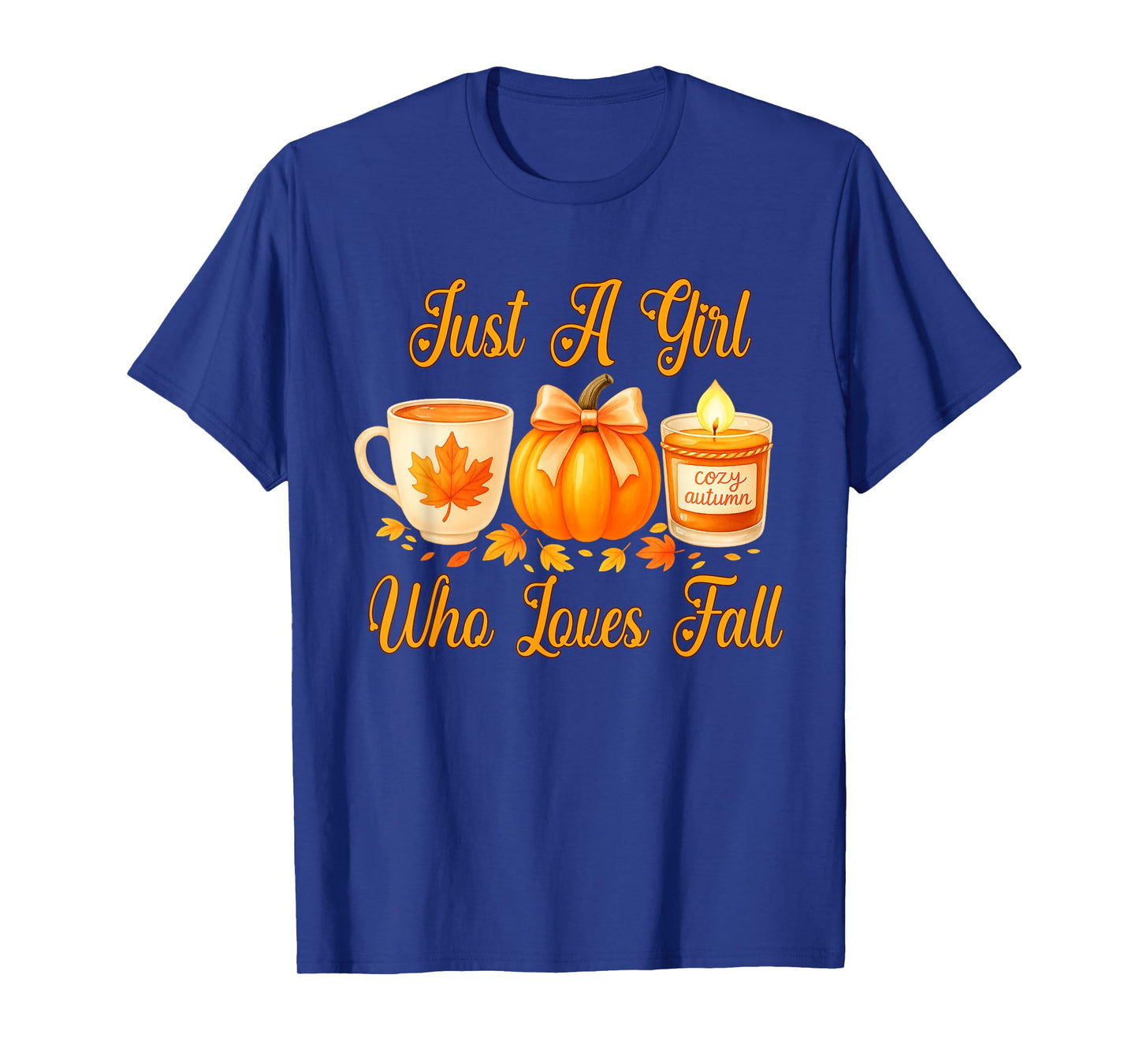 Just A Girl Who Loves Fall Pumpkin Cozy Autumn T-Shirt