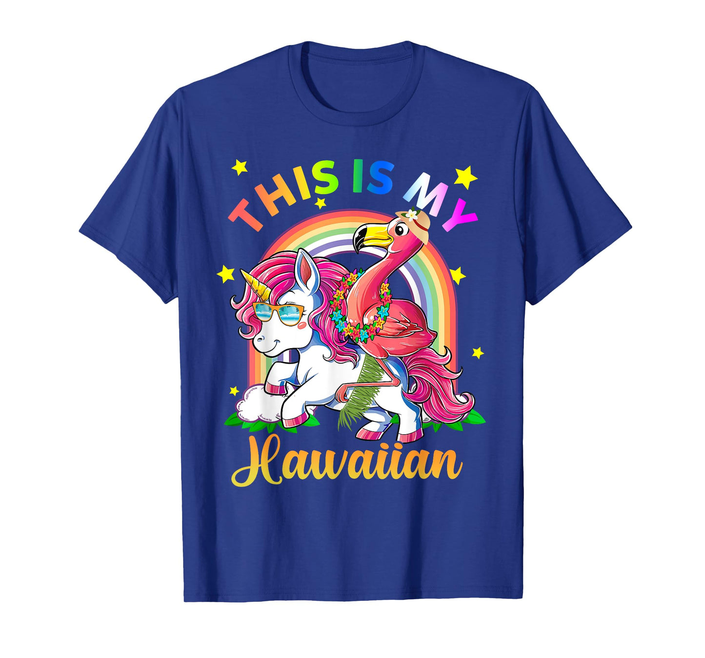 Unicorn Summer Beach Vacation This Is My Hawaiian Men Women Girls Kids T-Shirt
