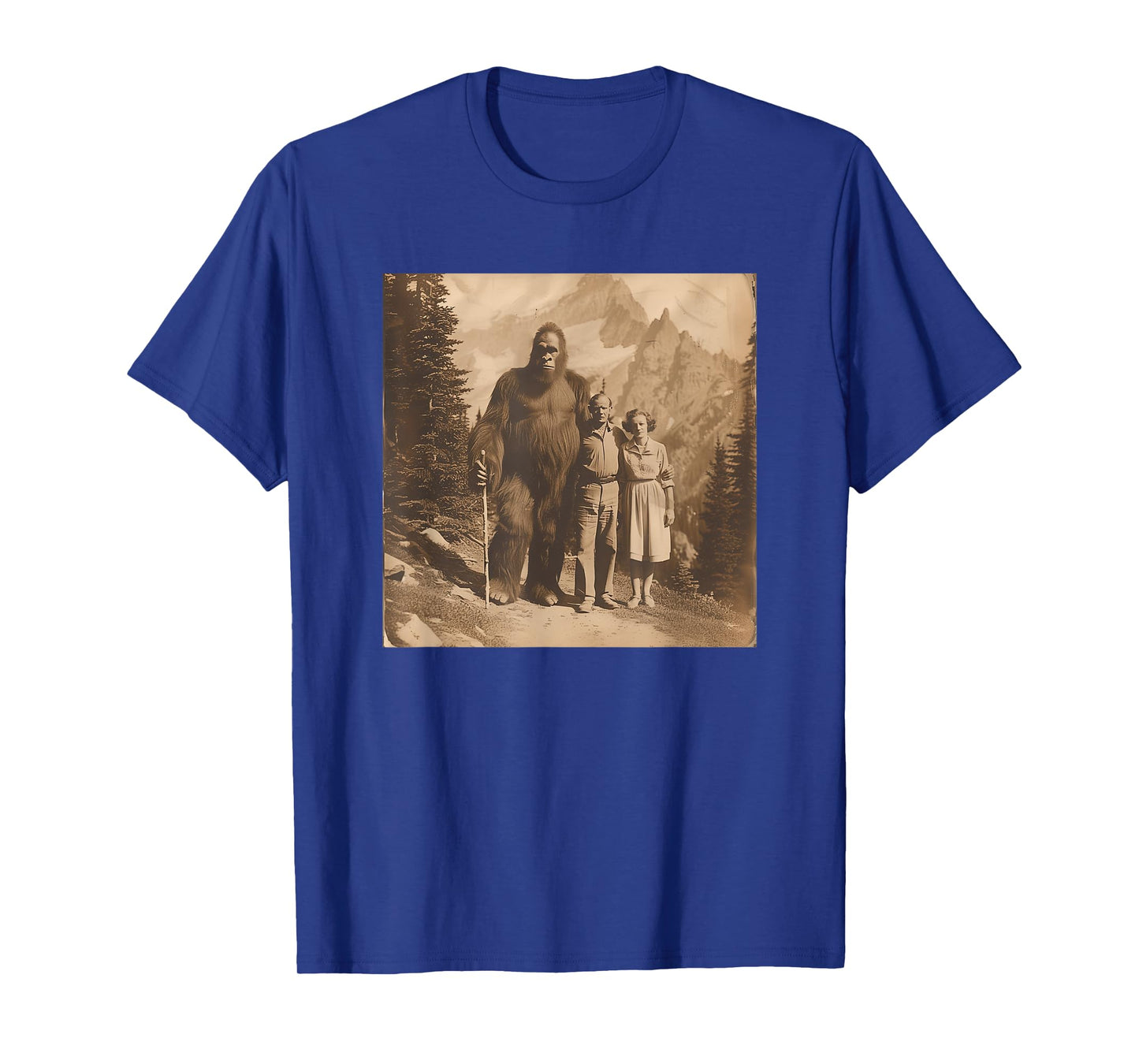 Funny Bigfoot Photo Vintage Hiking Sasquatch Bigfoot Fans T-Shirt