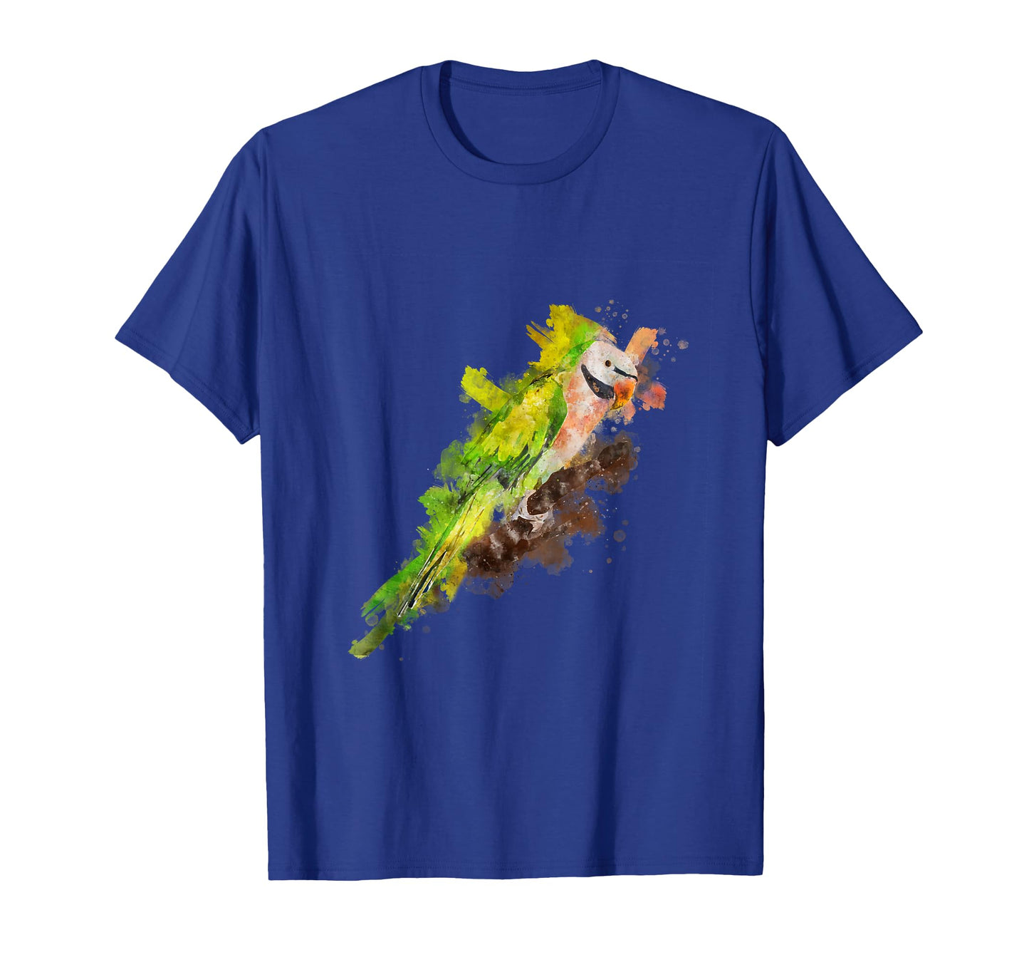 Watercolor Moustache Parakeet Parrot T-Shirt