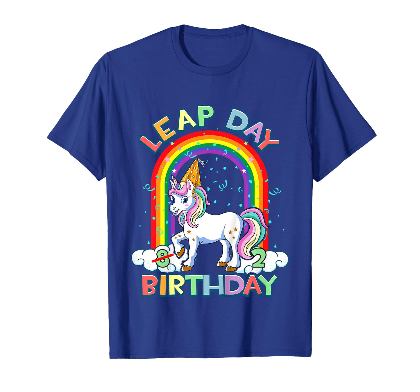 Kids Leap Day Birthday 8th February 29 8 Year Old Girl Gift T-Shirt