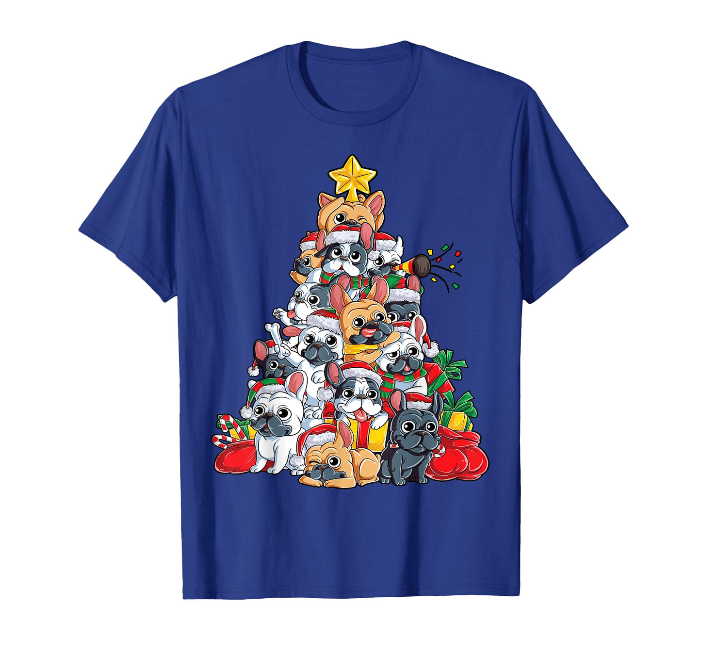 French Bulldog Christmas Tree Dog Santa Xmas Boys Dogmas T-Shirt