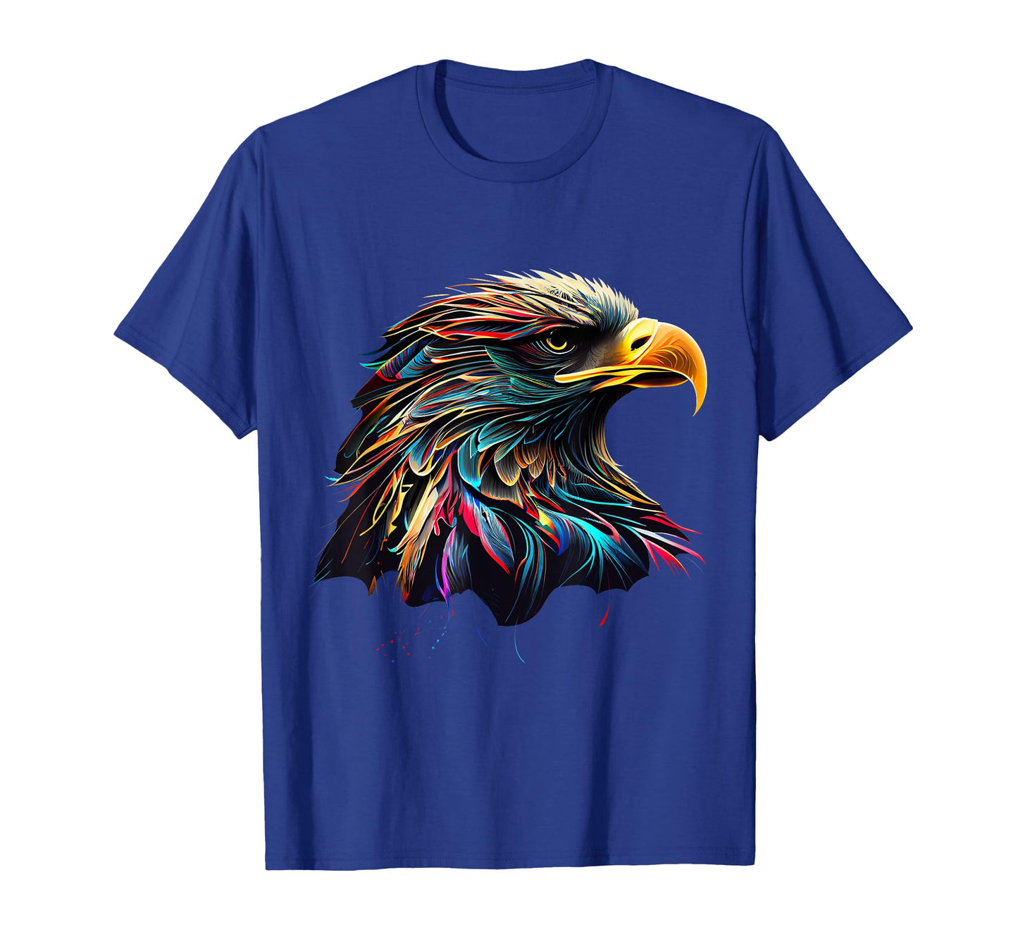 American Bald Eagle Lover Designs Unisex-Adults Bald Eagle Lovers Colorful Pop Art American Bald Eagle T-Shirt