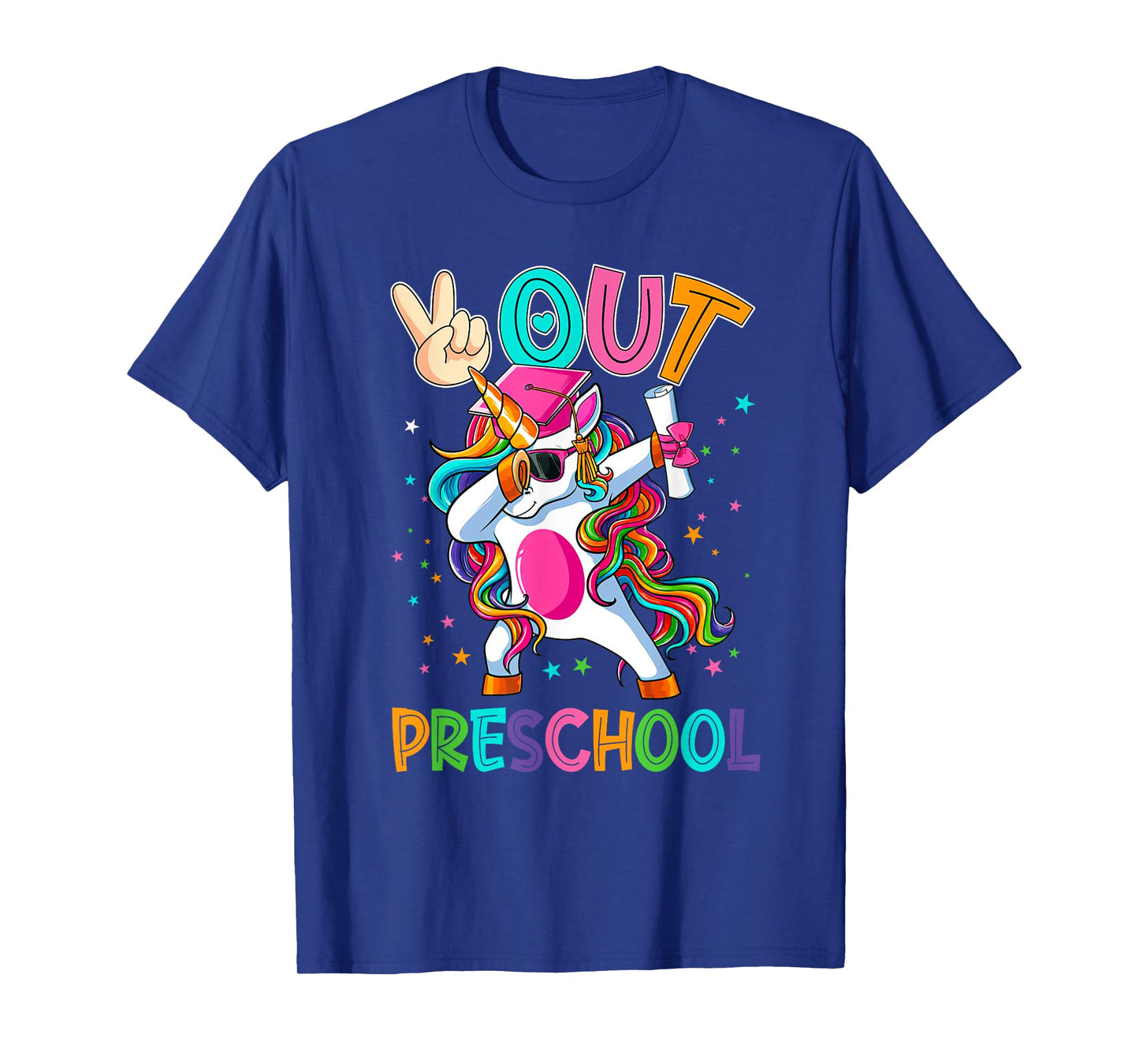 Unicorn Peace Out Preschool Graduate Graduation Last Day T-Shirt