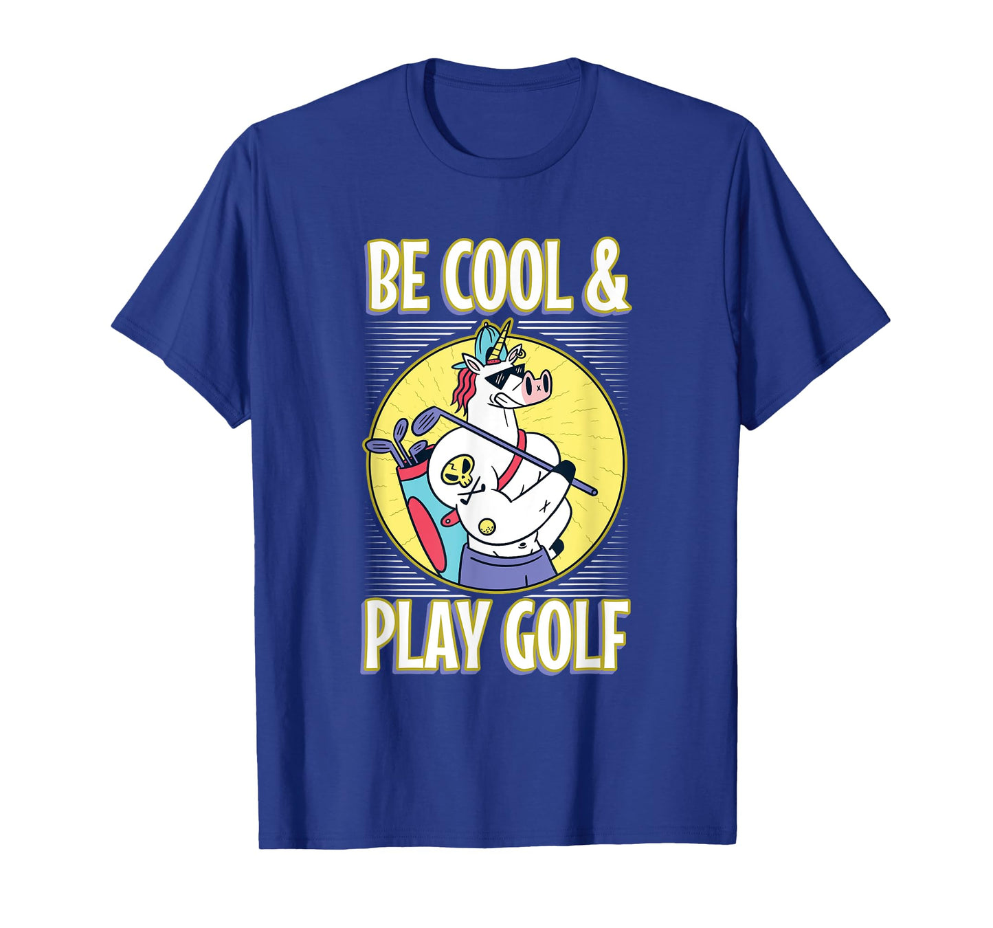 unicorn cool play golf sports golf club shades sports golfer T-Shirt