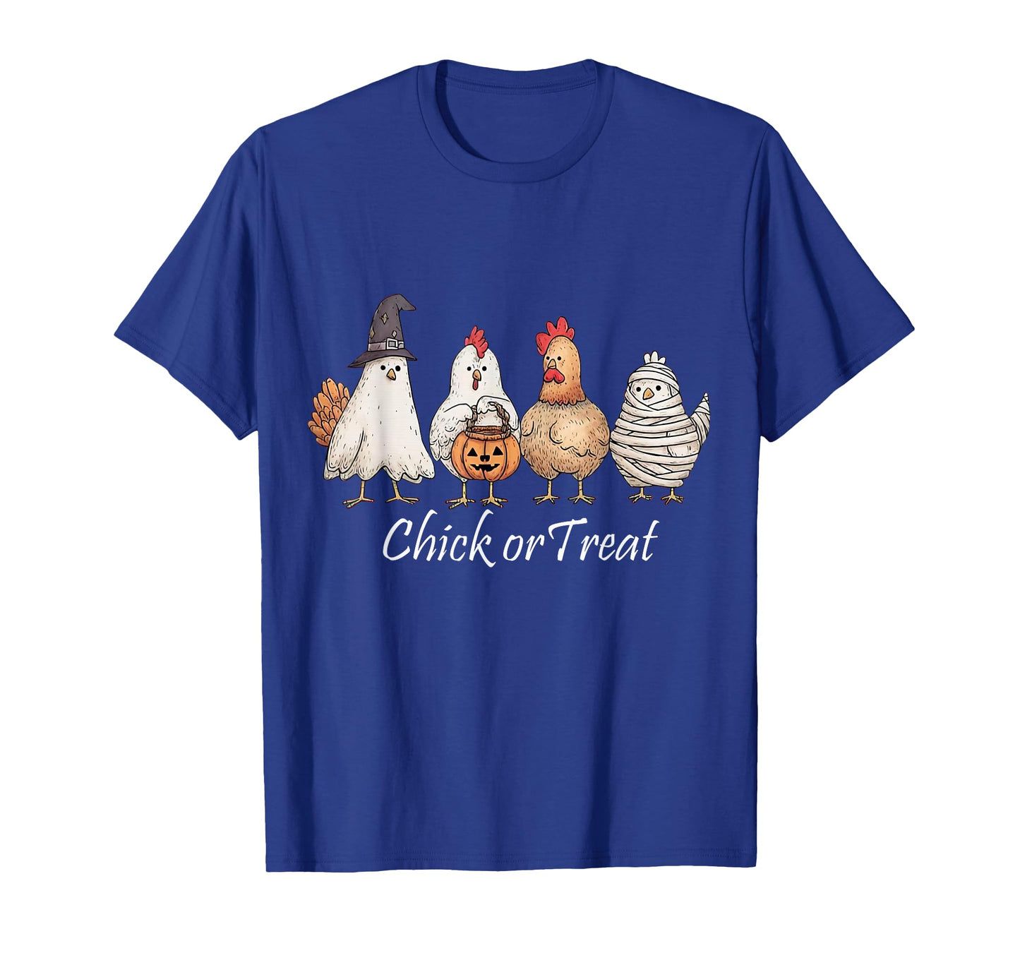 Chicken Chick Or Treat Funny Halloween Costume Farmer T-Shirt
