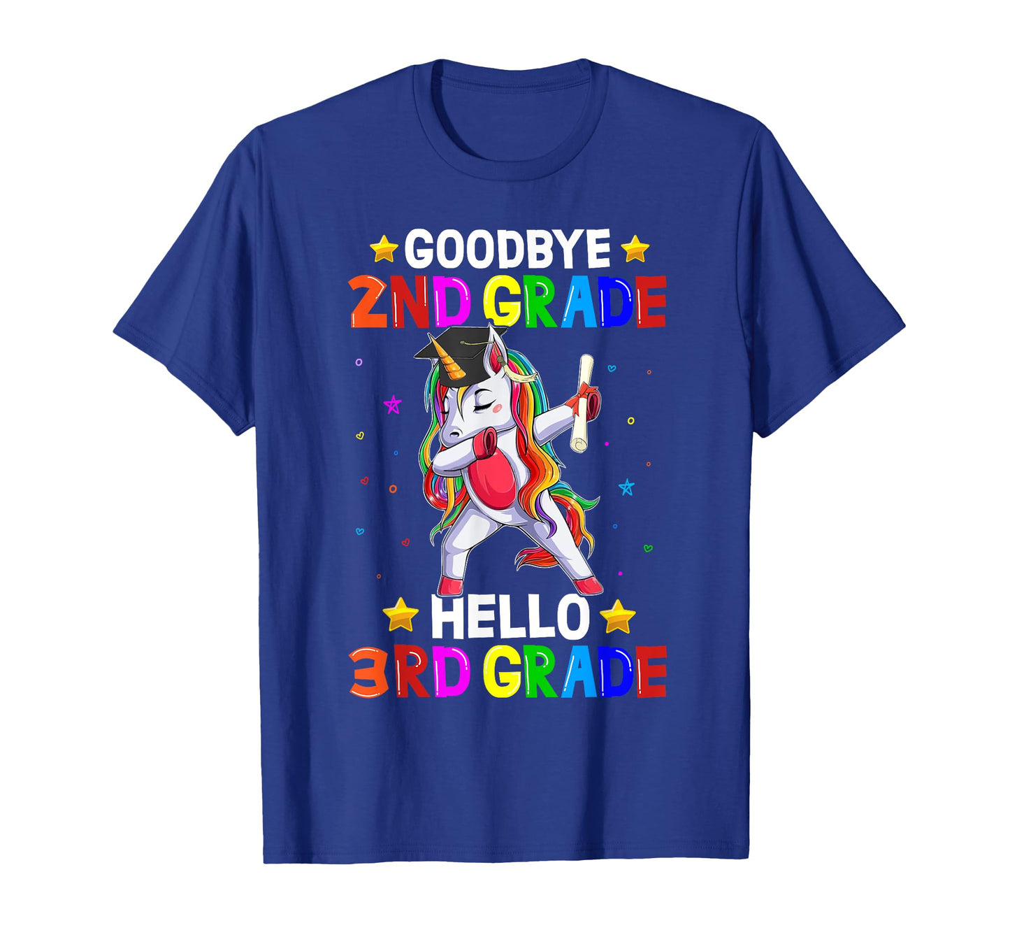 Goodbye 2nd Grade Hello 3rd Grade Unicorn Back To School Kid T-Shirt