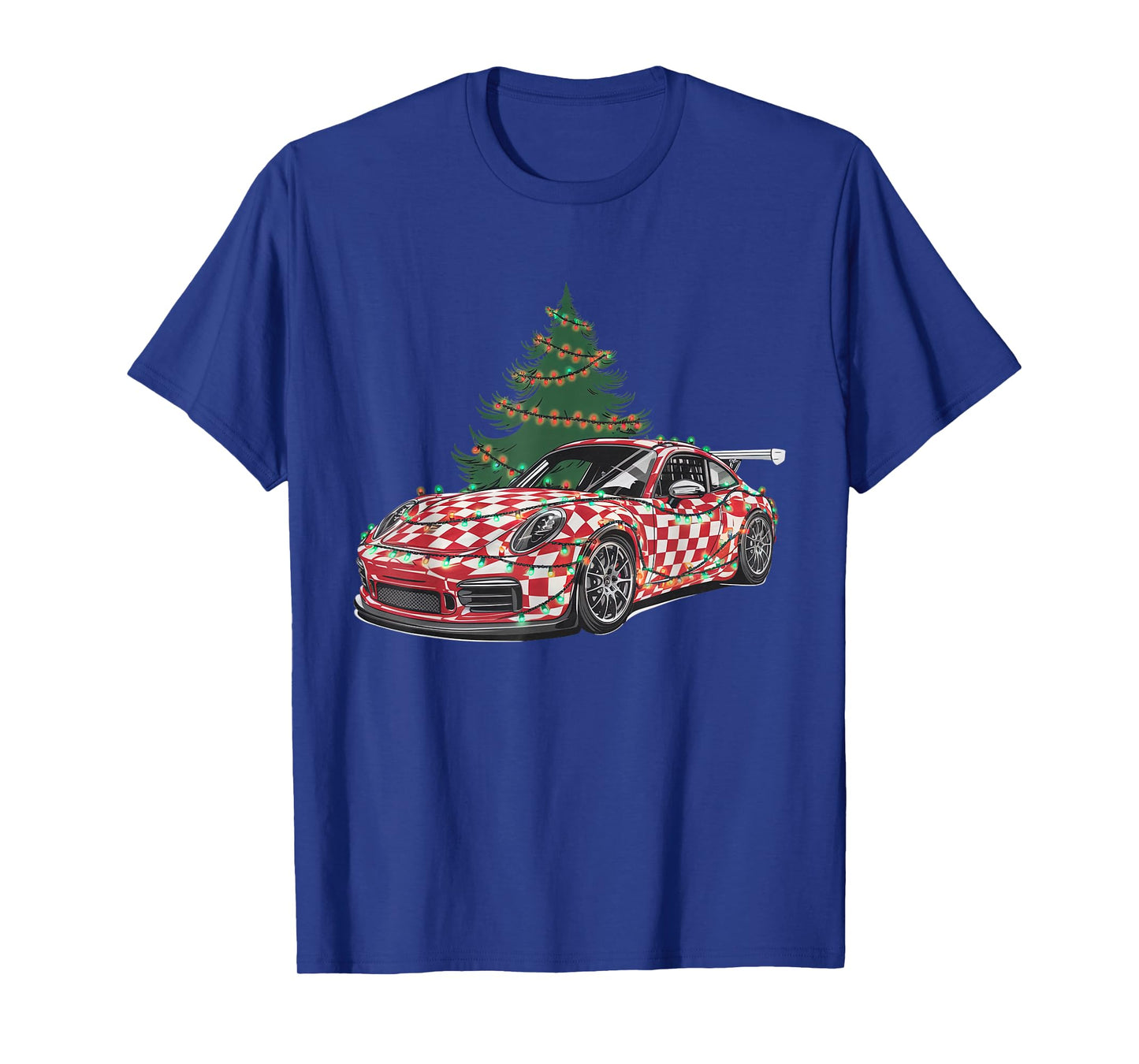 Race Car Christmas Tree & Lights Racing Car Xmas For Kid Men T-Shirt
