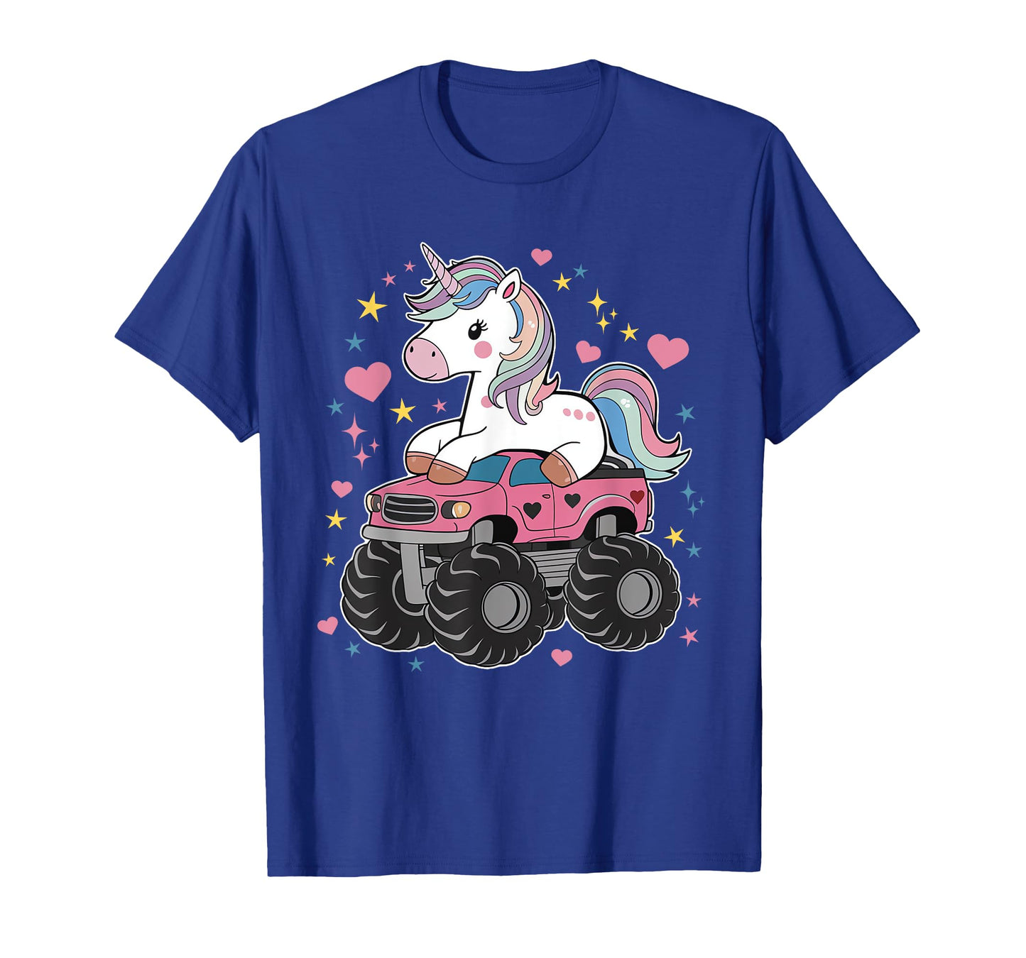 Monster Truck Unicorn Birthday Party Girl Monster Truck T-Shirt