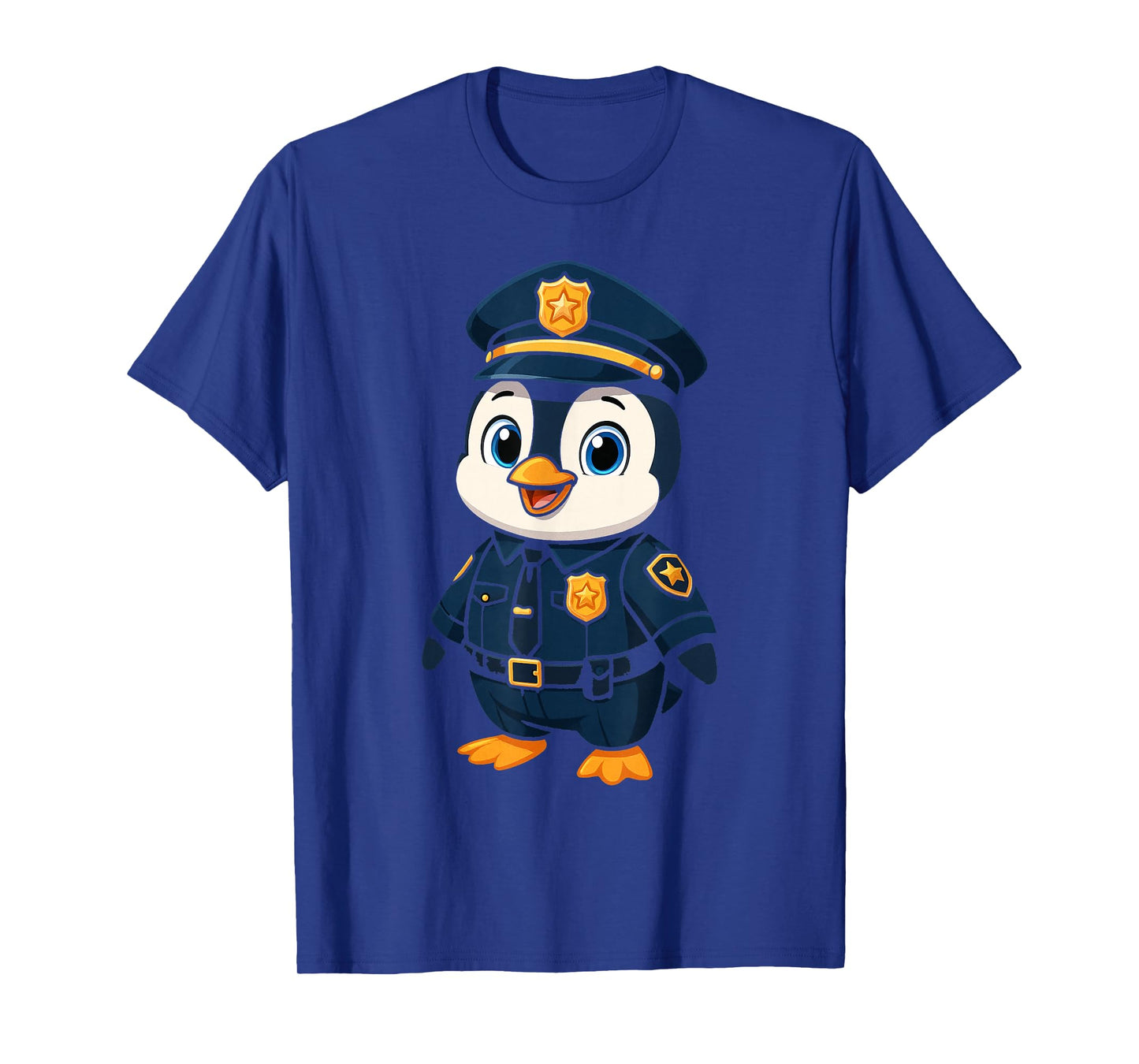 Penguin Policeman Funny Police Cop Costume Kids Girls Boys T-Shirt