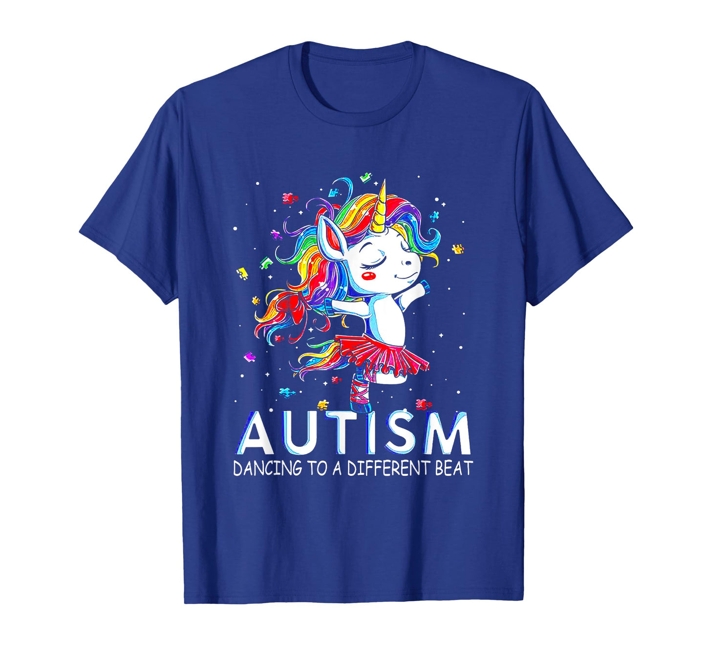 Autism Dancing To Be A Different Beat Unicorn T-Shirt
