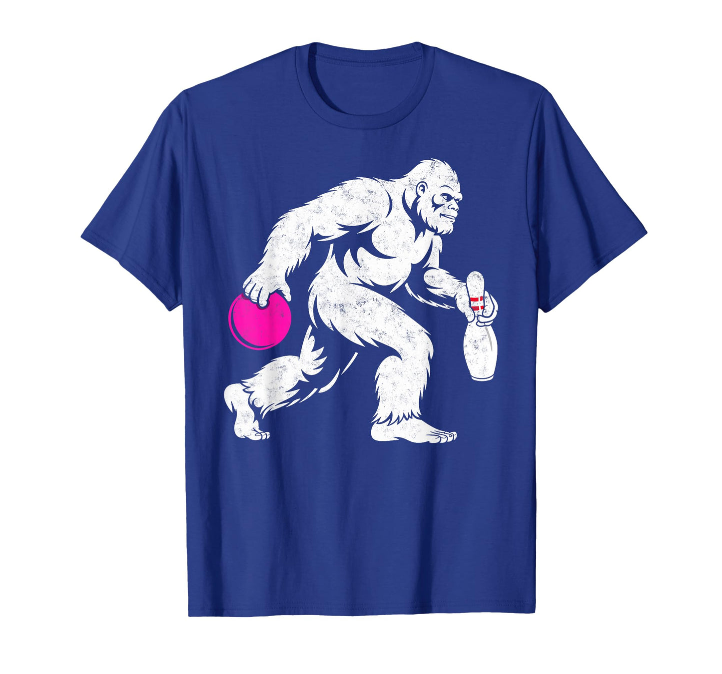 Susquatch Bigfoot Pin Ball Joke Bowler Funny Bowling Team T-Shirt