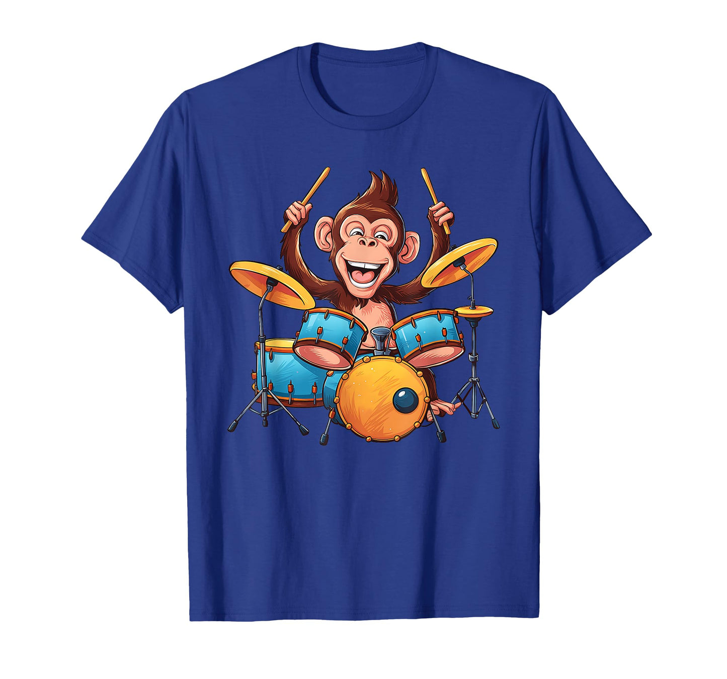 Cute Monkey Playing Drums Monkeys Drummer Music T-Shirt