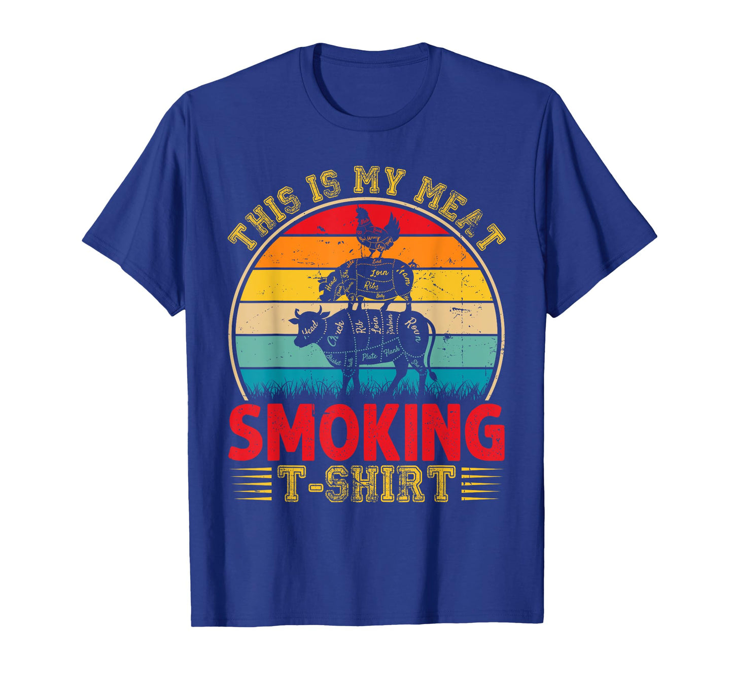 Vintage This Is My Meat Smoking T-shirt BBQ Smokers Lovers T-Shirt