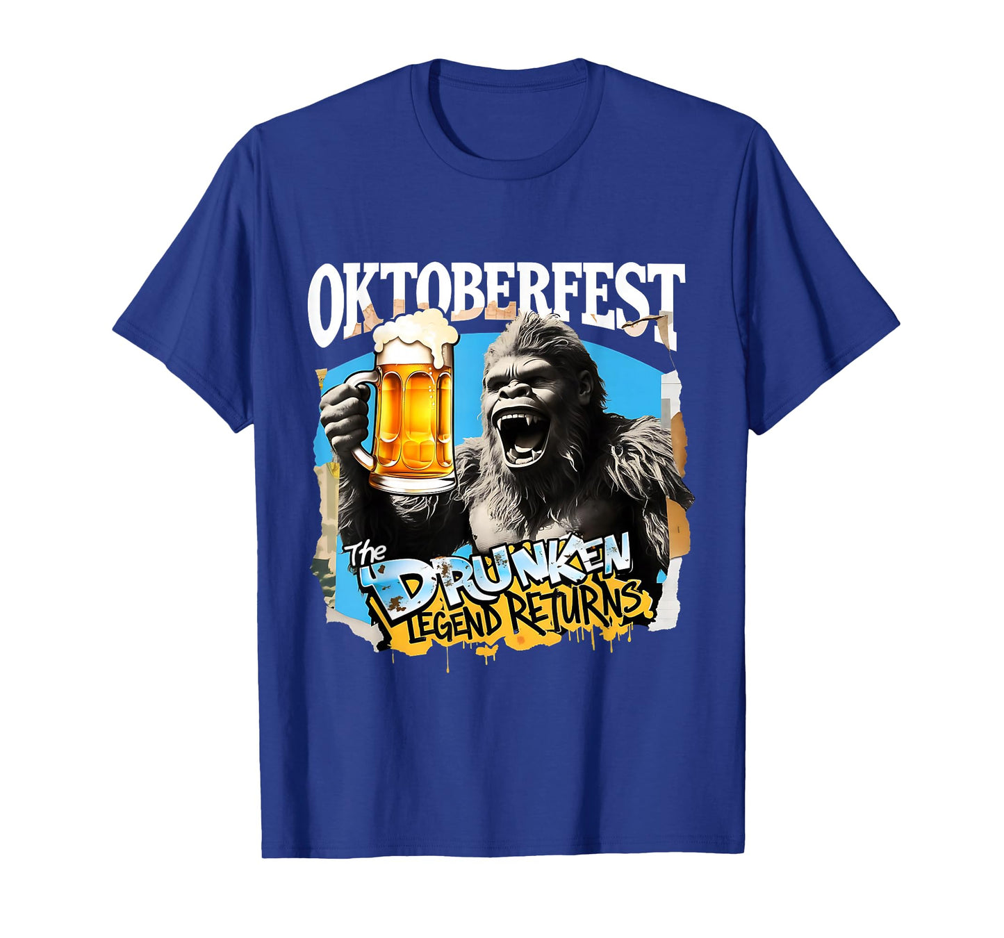 Oktoberfest Bigfoot The Drunken Legend Returns Beer Party T-Shirt
