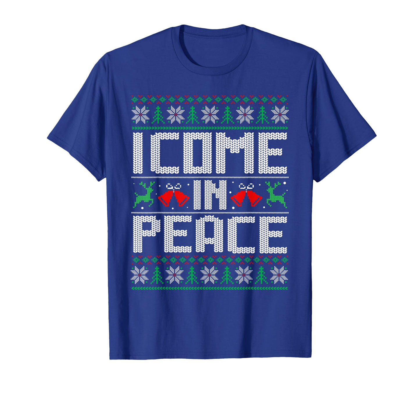 I Come In Peace - I'm Peace Couple Matching Ugly Christmas T-Shirt