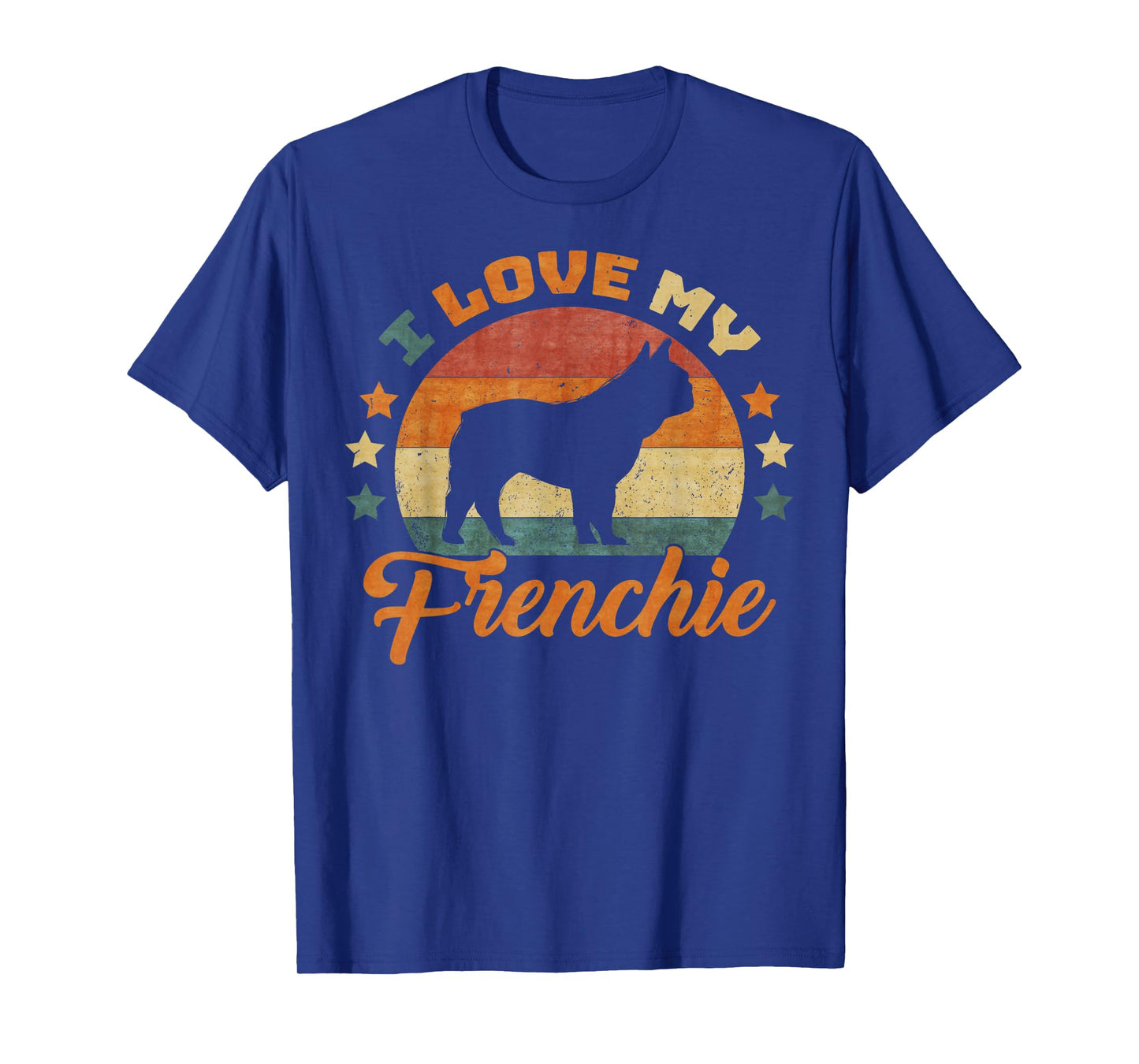 Vintage Retro I Love My French Bulldog Funny Frenchie Lover T-Shirt