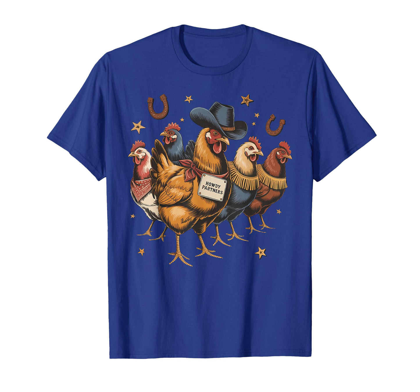 Howdy Partners Chicken Western Cowboy Rodeo Farm Animal T-Shirt
