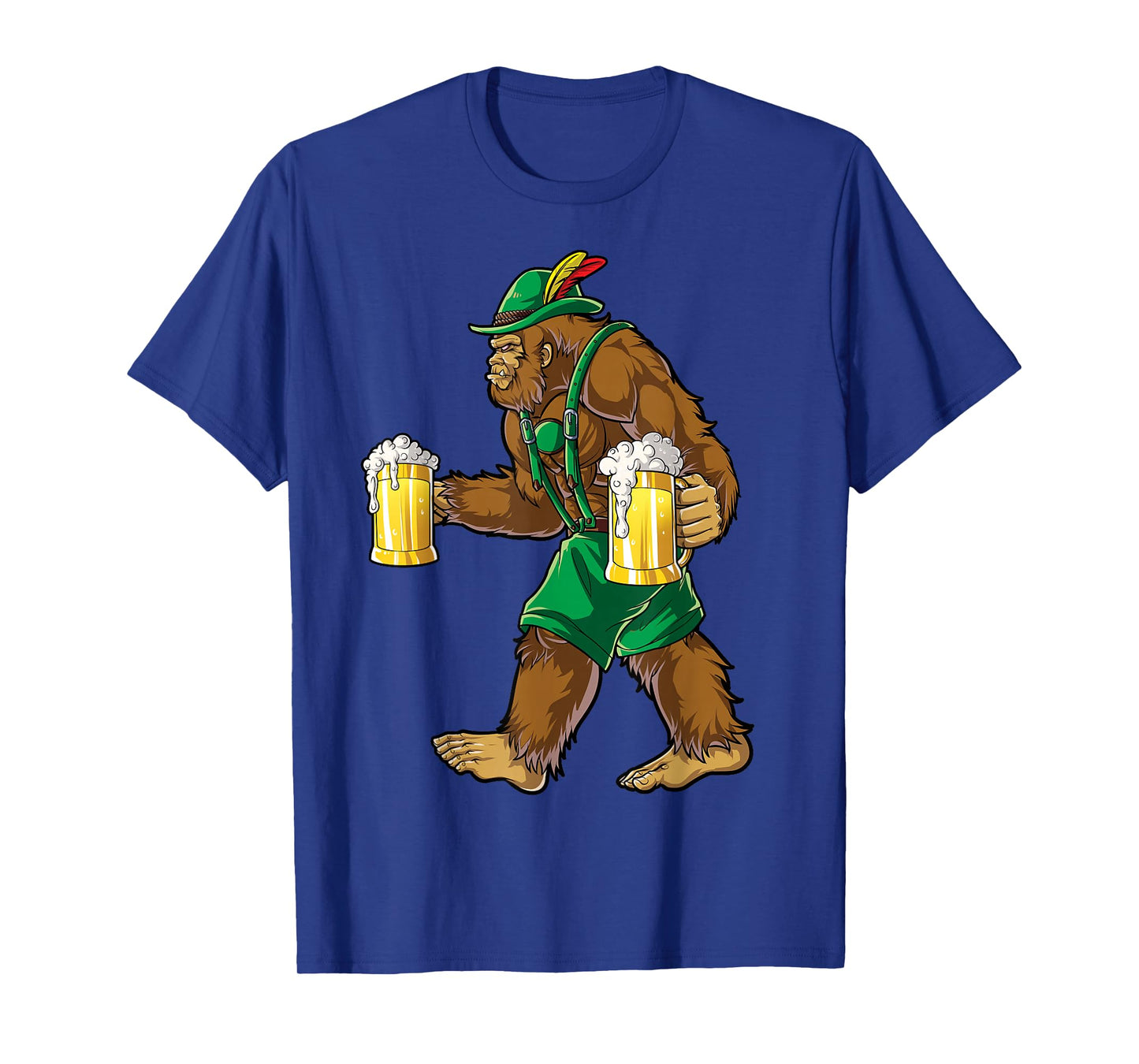 Bigfoot Lederhosen Oktoberfest Men Prost Beer Mug T-Shirt