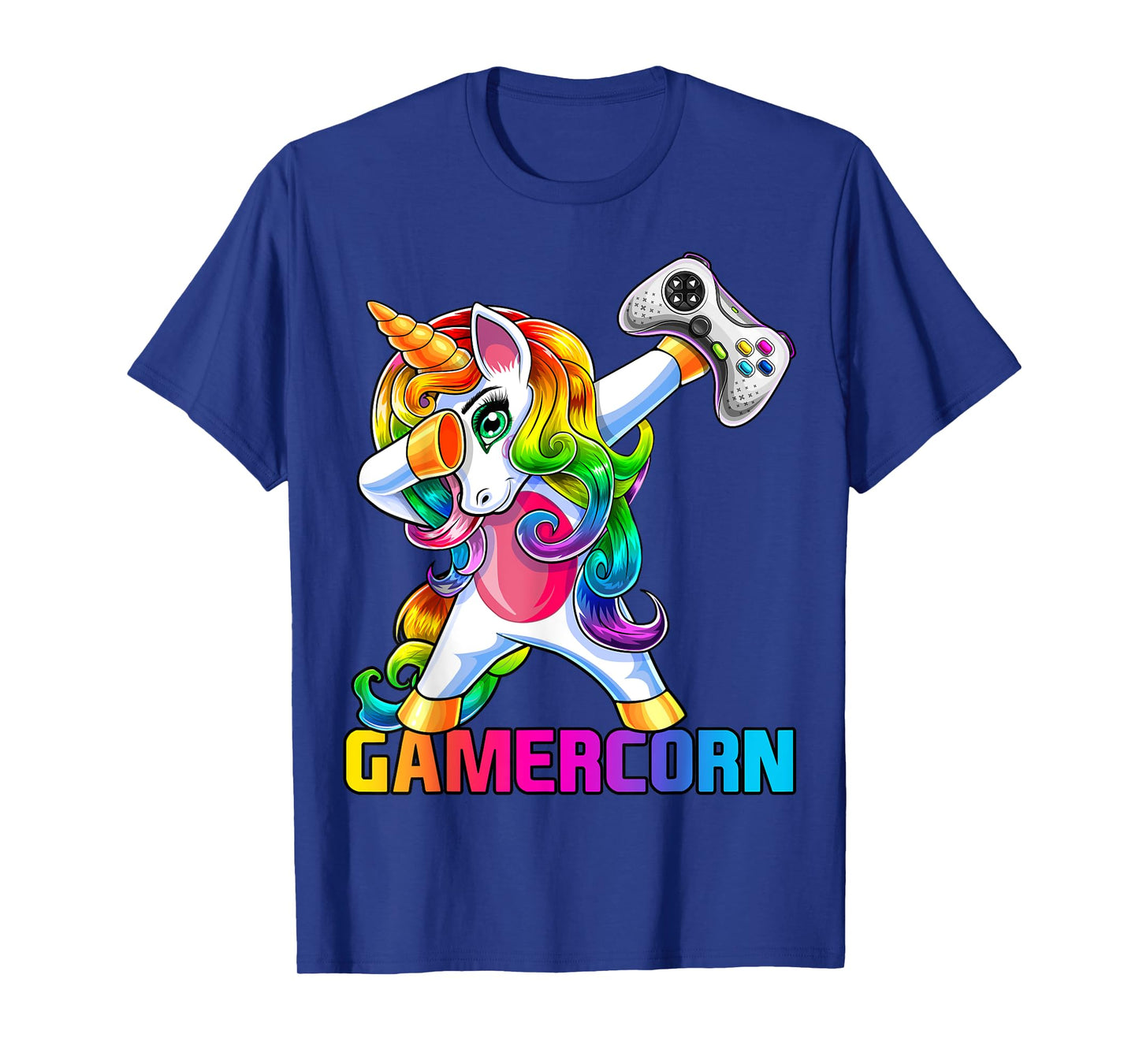 Gamercorn Dabbing Unicorn Video Game Controller Gamer Girl T-Shirt