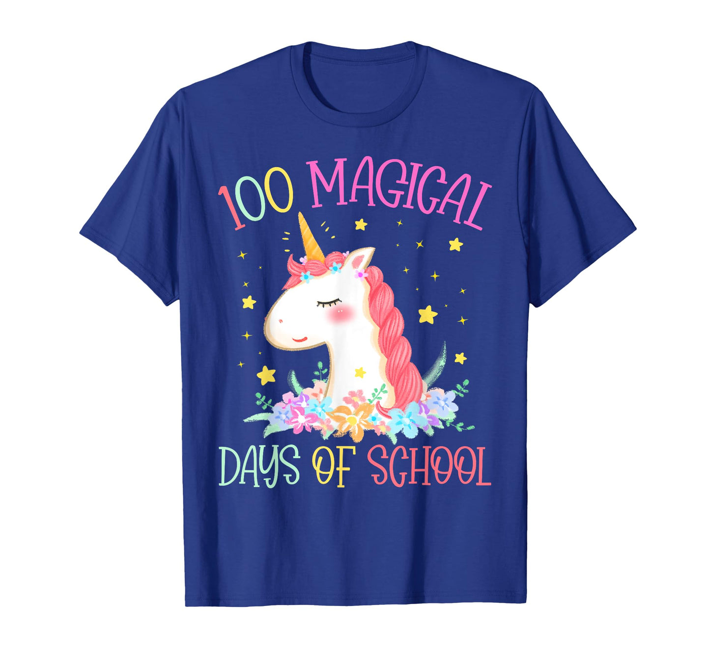 100th Day of School Unicorn 100 Magical Days Girls Teacher T-Shirt