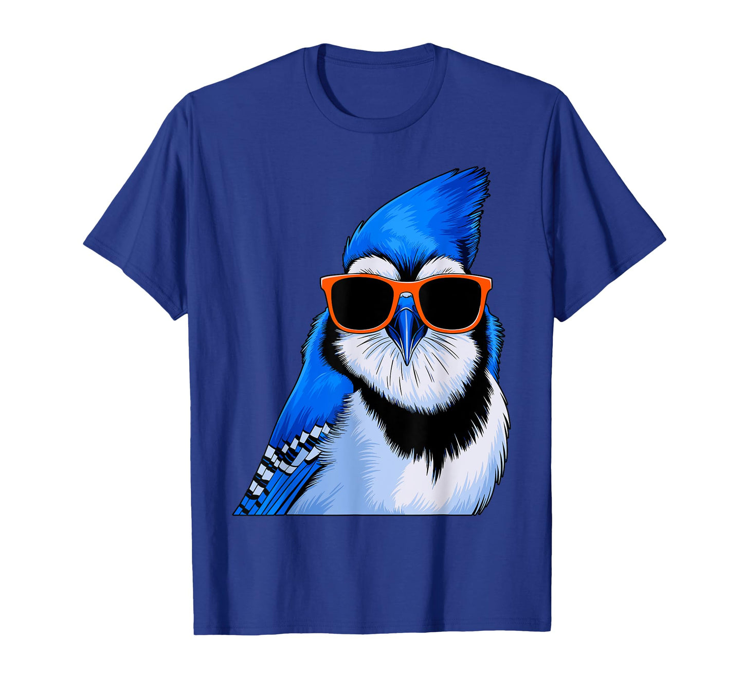 Blue Jay Bird with Sunglasses Birdwatching T-Shirt