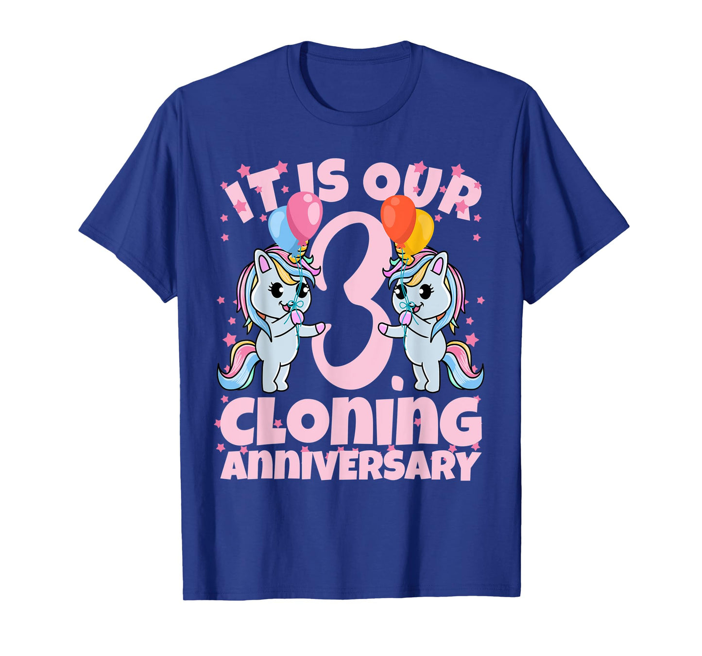 3rd Birthday Twins Girls Cloning Anniversary Sister Kids T-Shirt