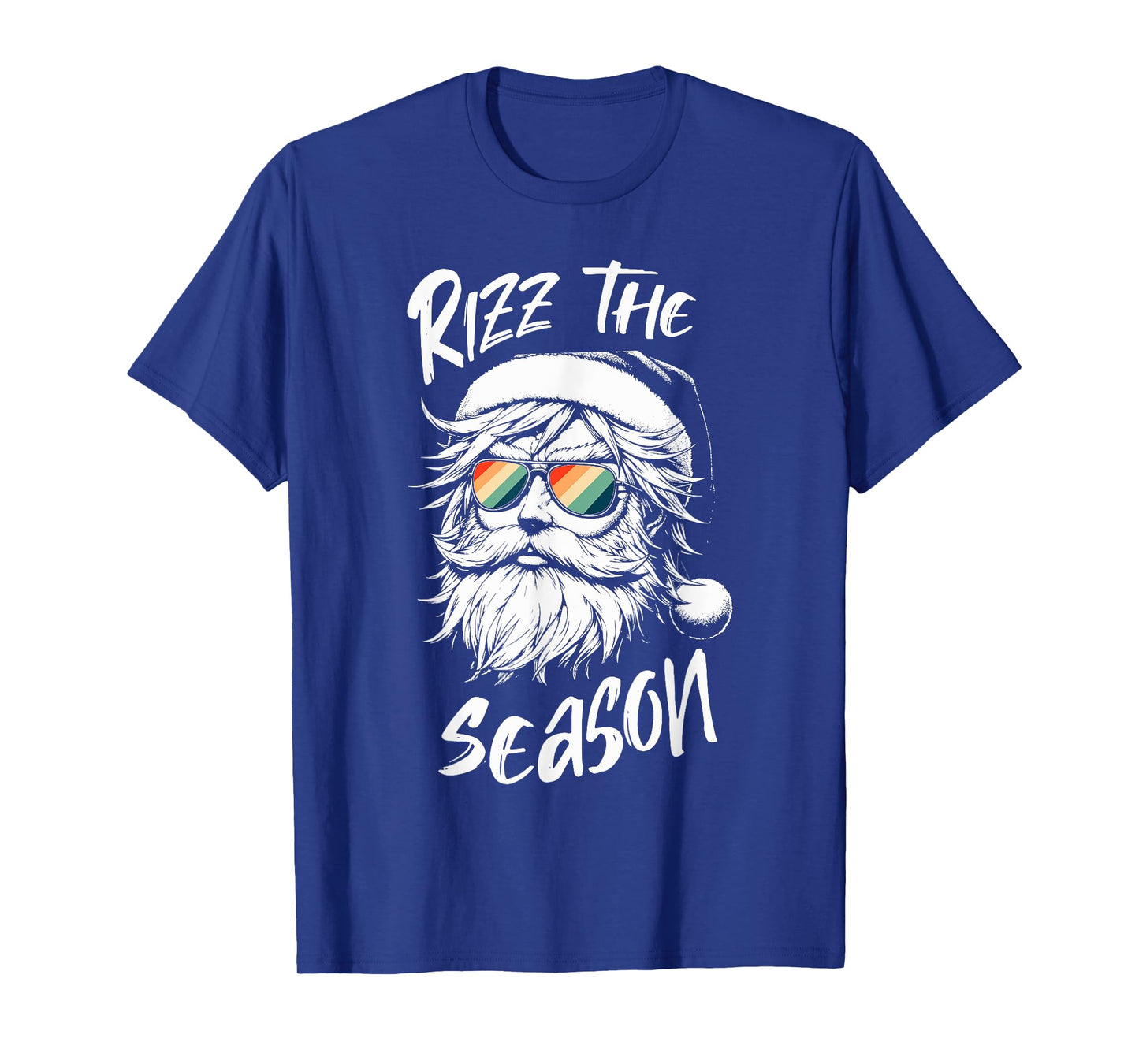 Rizz The Season Kids Teens School Cool Christmas Santa Claus T-Shirt
