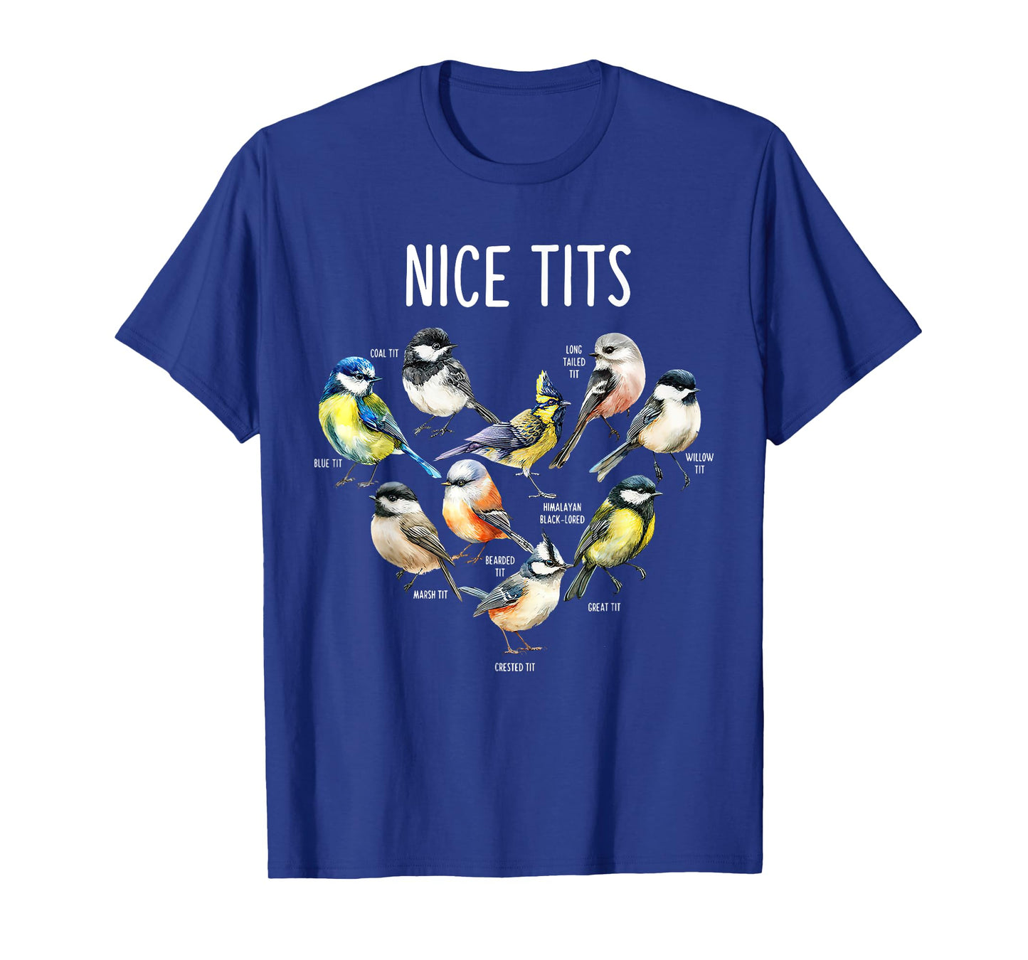 Retro Funny Nice Tits Birds Birdwatcher Bird Watching Humor T-Shirt