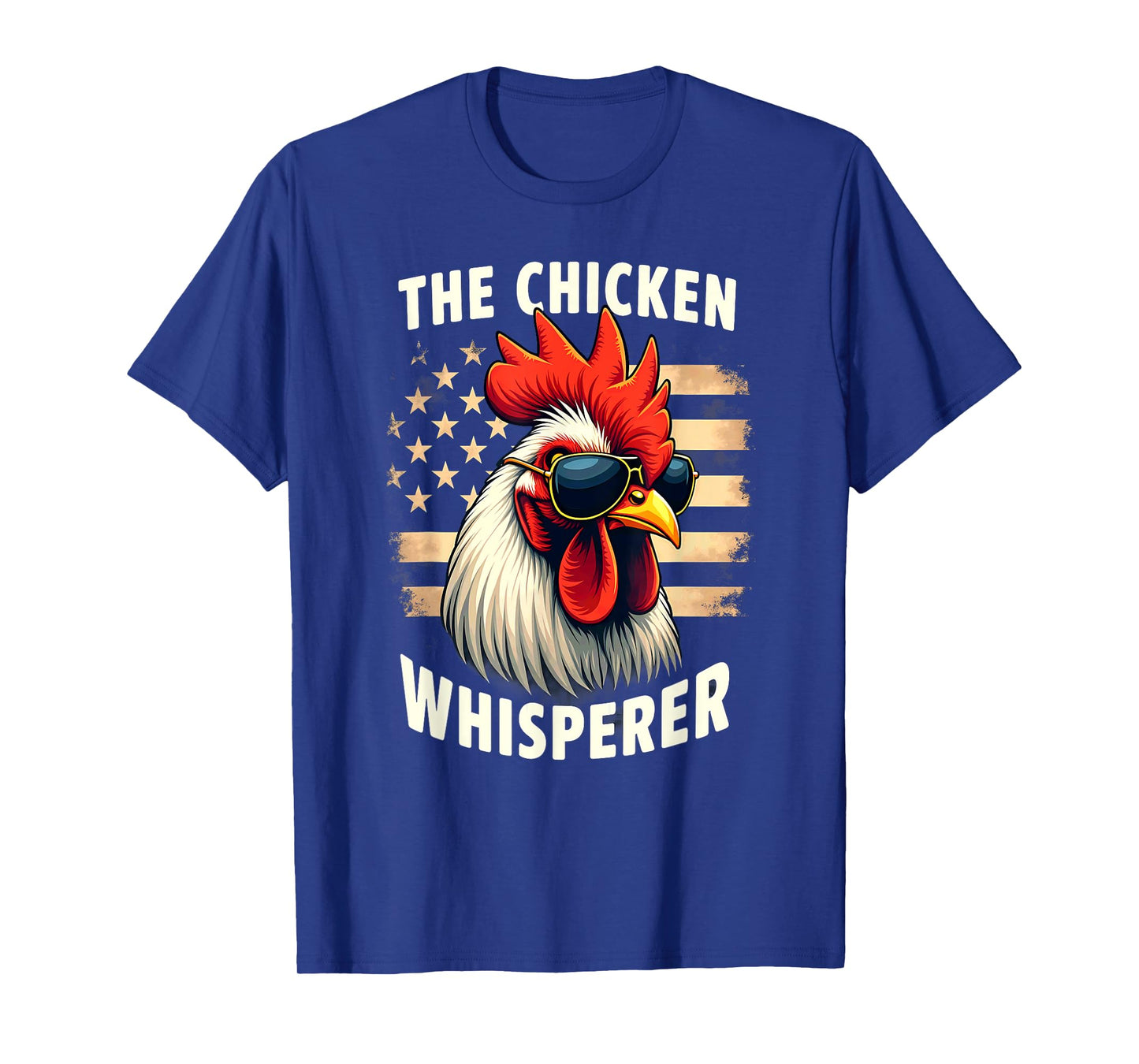 Farmer US Flag Chicken Whisperer Rooster T-Shirt