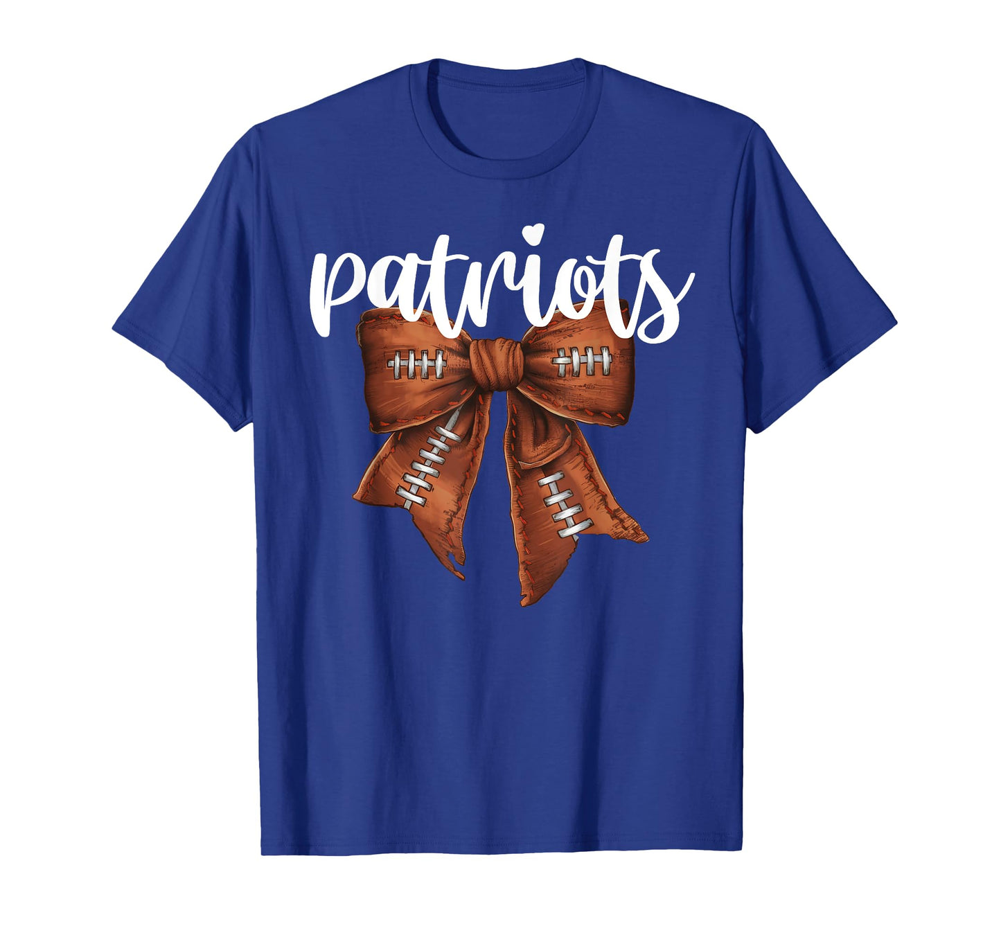 Patriots Football Bow School Spirit Team Mascot Game Night T-Shirt