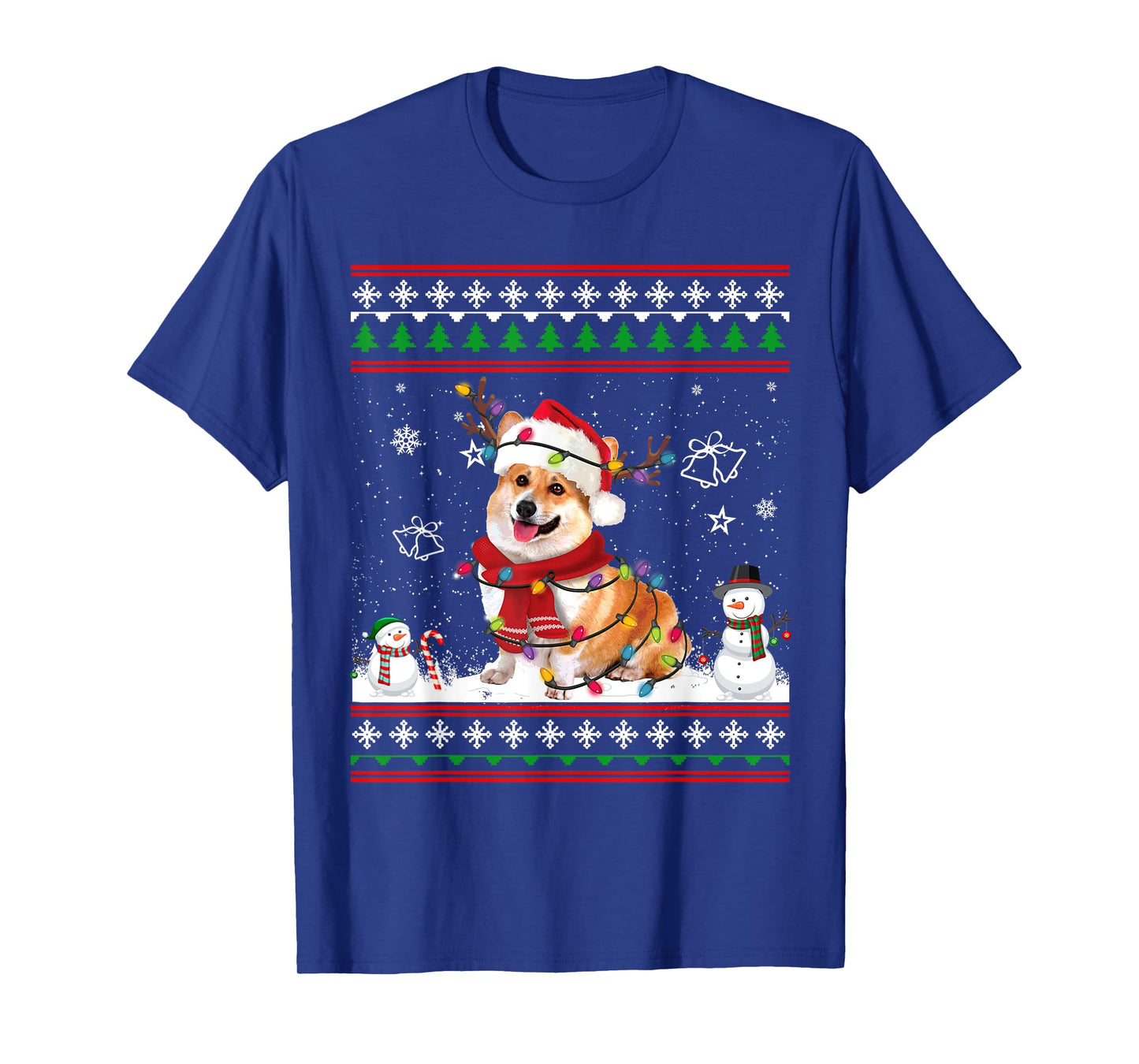 Corgi Christmas Ugly Sweater Funny Dog Lover Xmas T-Shirt