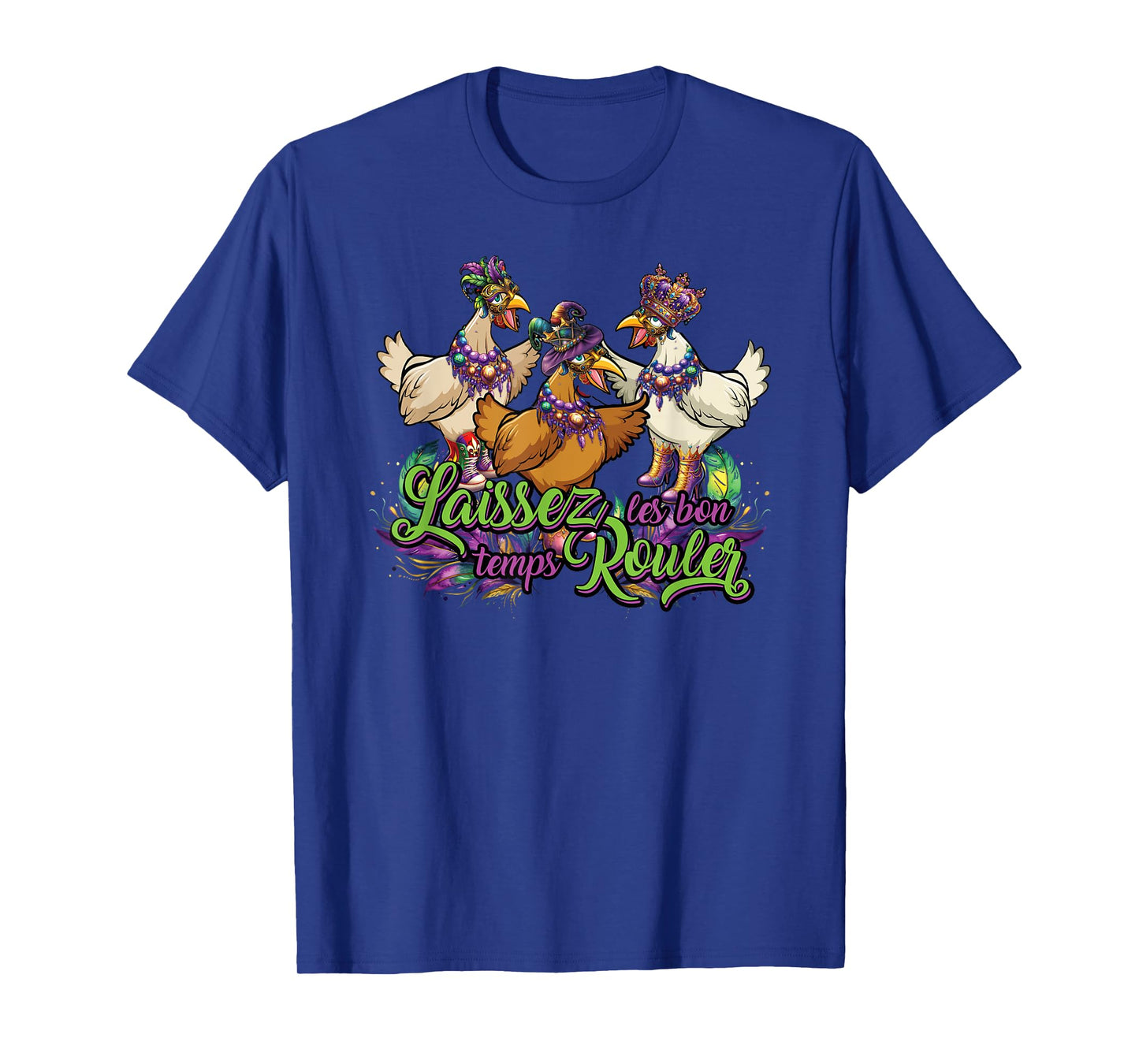 Mardi Gras Chicken Run Chicken Chase Fat Tuesday Carnival T-Shirt