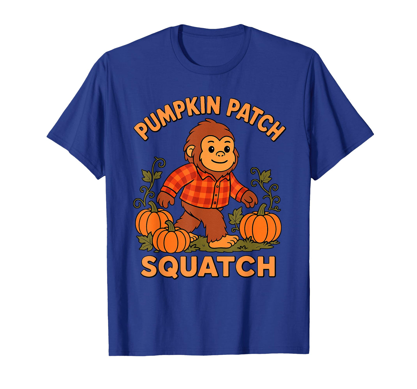 Pumpkin Patch Squatch Bigfoot Halloween Fall Kids Sasquatch T-Shirt