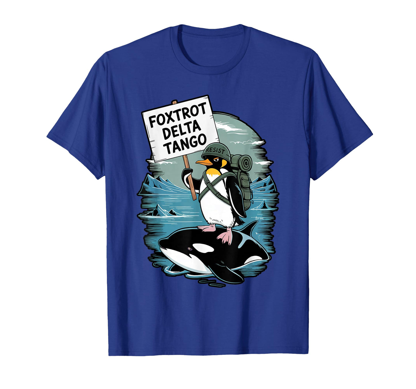 Foxtrot Delta Tango Penguin Dolphin Funny Anti Tariff T-Shirt